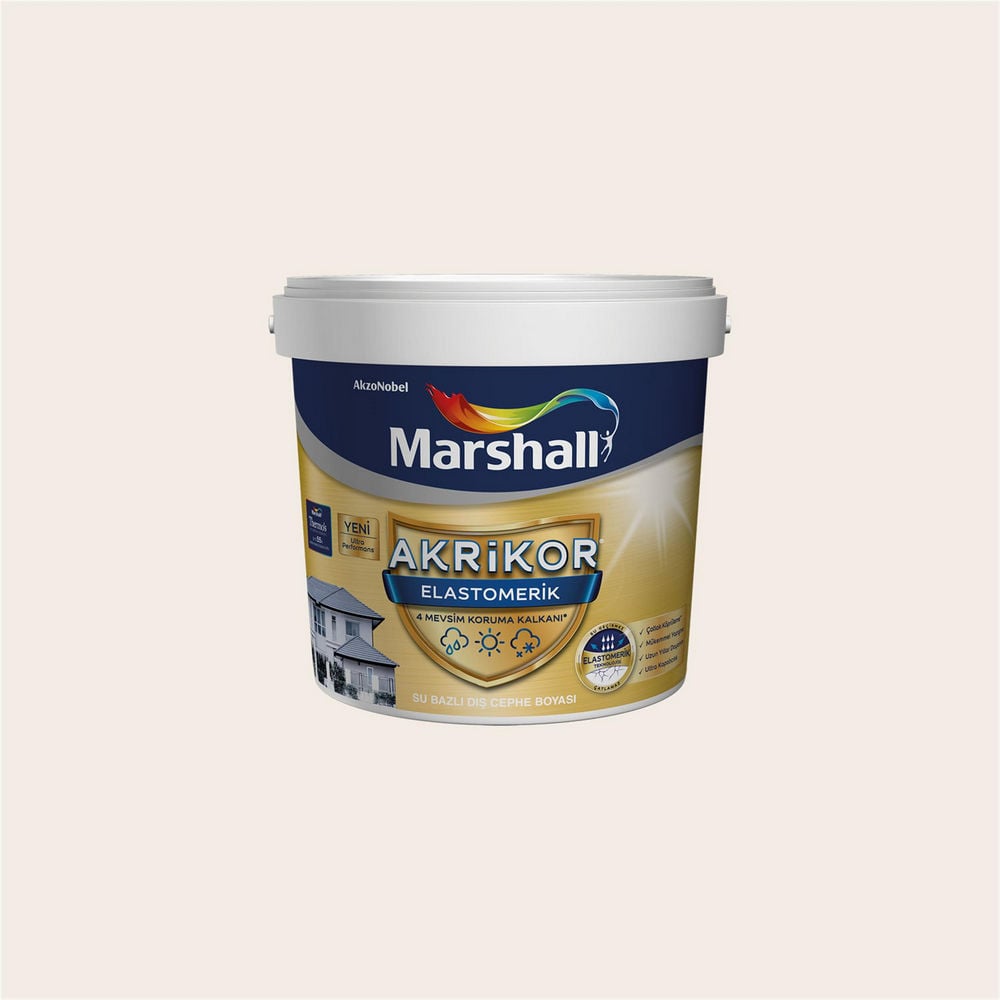 Marshall EN.02.87 2,5 Litre Akrikor Elastromerik Su Bazlı Dış Cephe Boyası (MARSHALL.5274121)