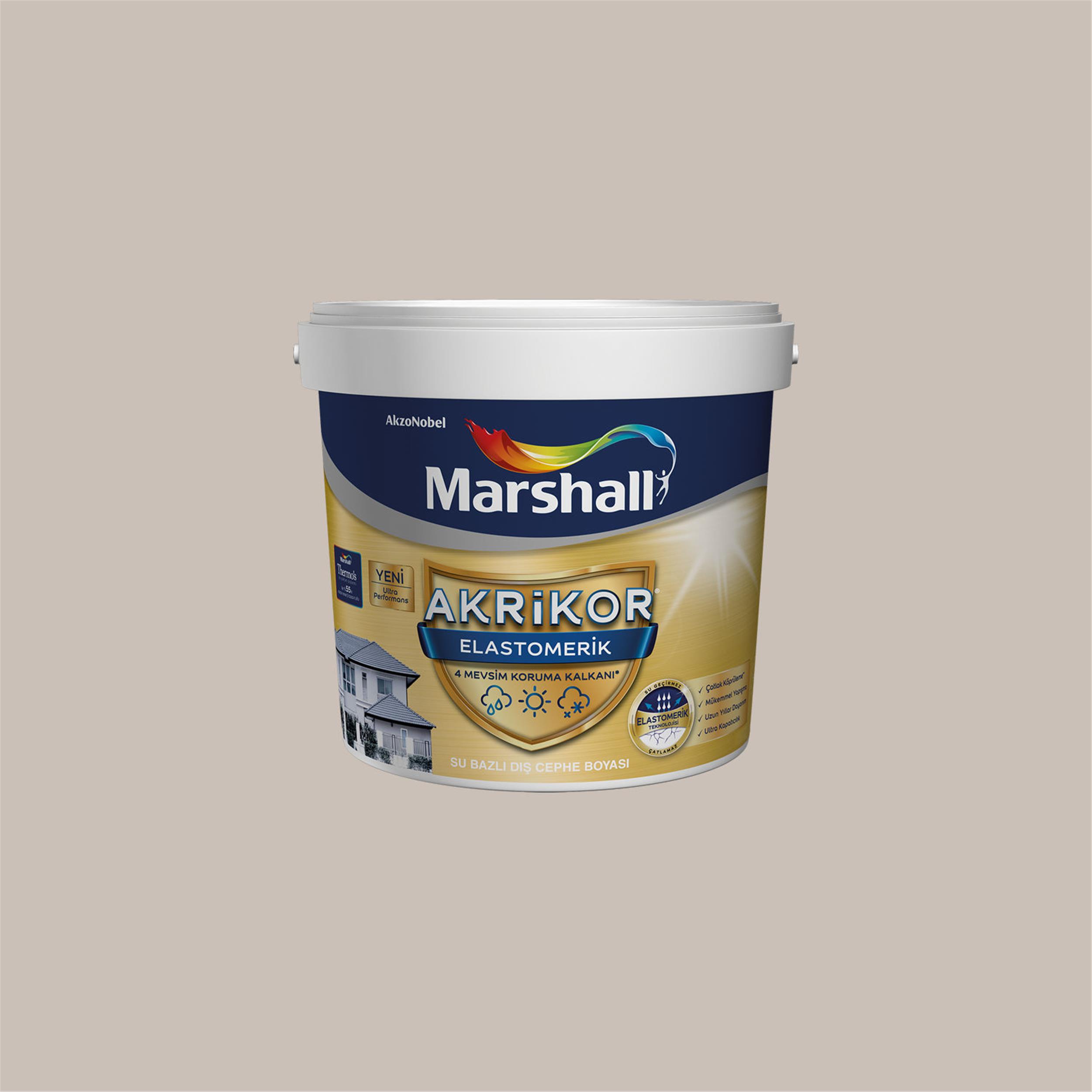 Marshall 90YR 55/051 15 Litre Akrikor Elastromerik Su Bazlı Dış Cephe  Boyası (MARSHALL.5274122) | Afeks Yapı Market