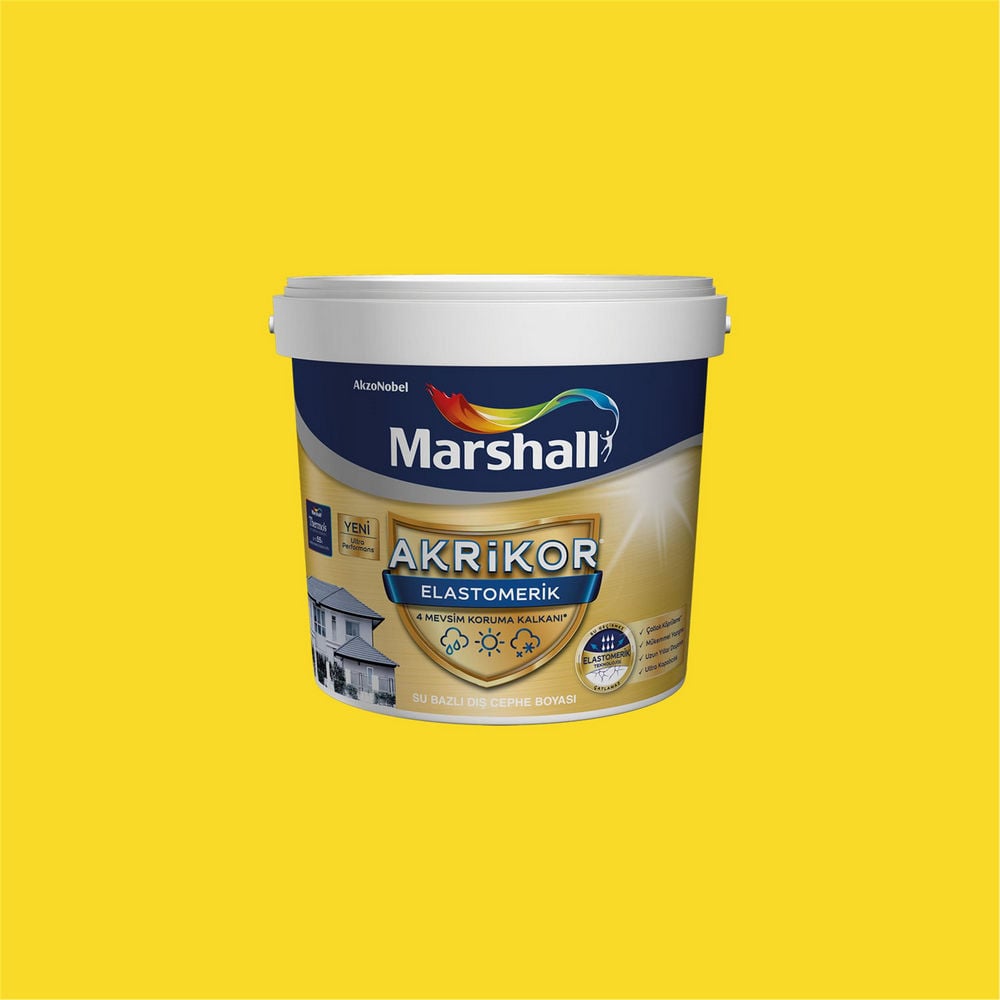 Marshall G2.58.80 15 Litre Akrikor Elastromerik Su Bazlı Dış Cephe Boyası (MARSHALL.5274124)