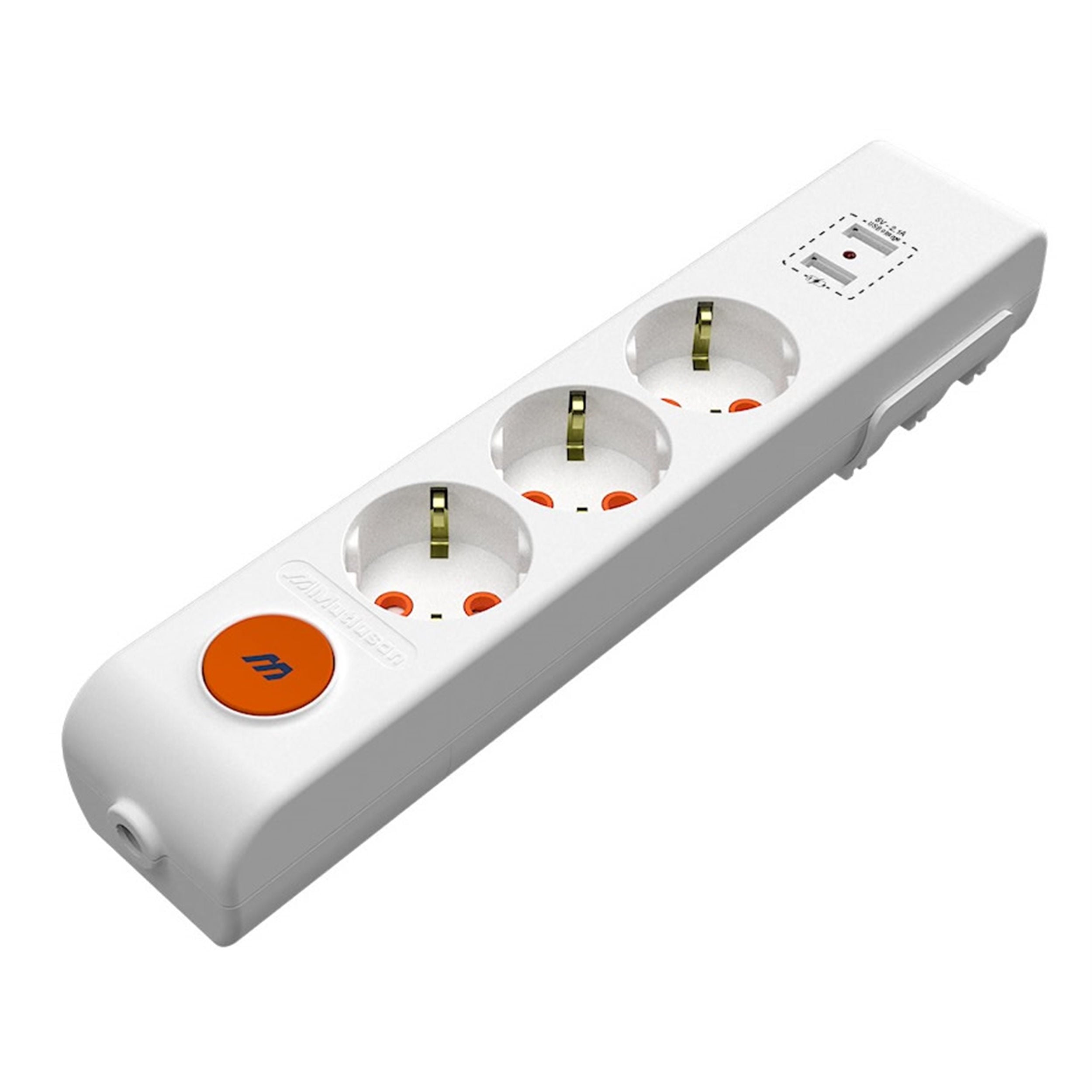 Mutlusan 2 Metre Üçlü USB' Li Anahtarlı Topraklı Grup Priz (MUT.001 175 350002 02 00)