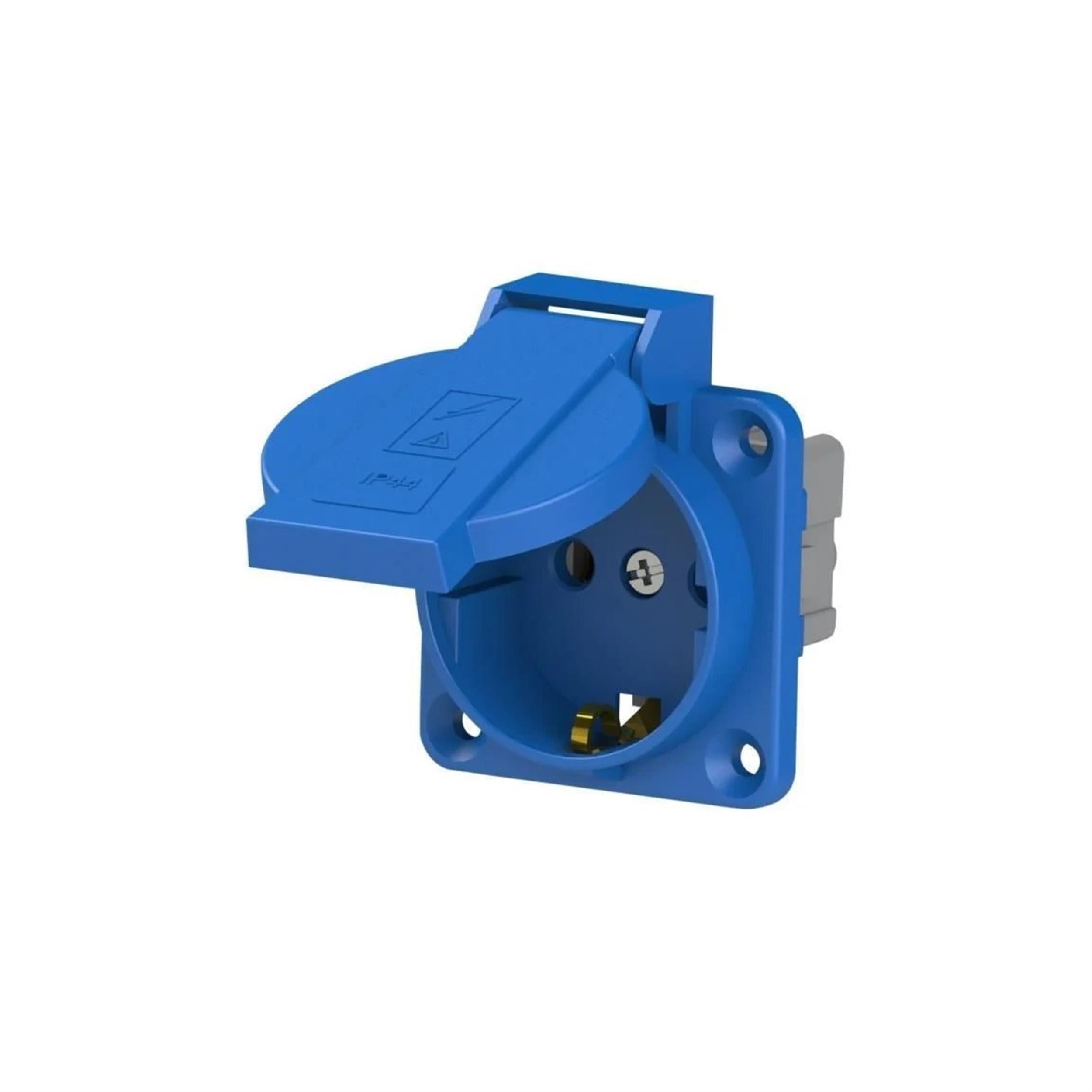 NE-AD Mavi 1x16 Kapaklı Topraklı Pano Prizi (NE-AD/2001)