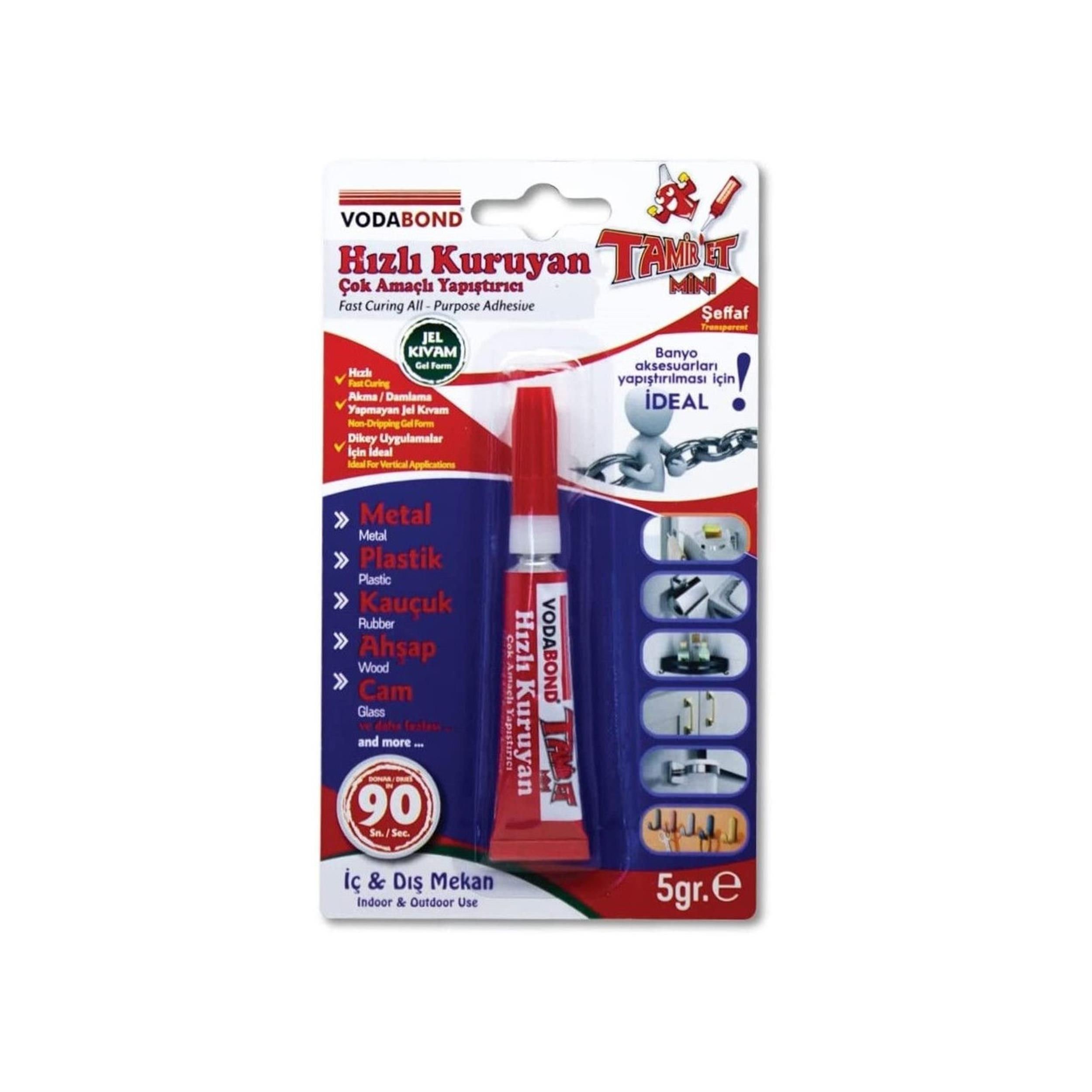 Vodabond 5 Gr. Hızlı Kuruyan Tamir Et Çok Amaçlı Yapıştırıcı (NM-TMR5)