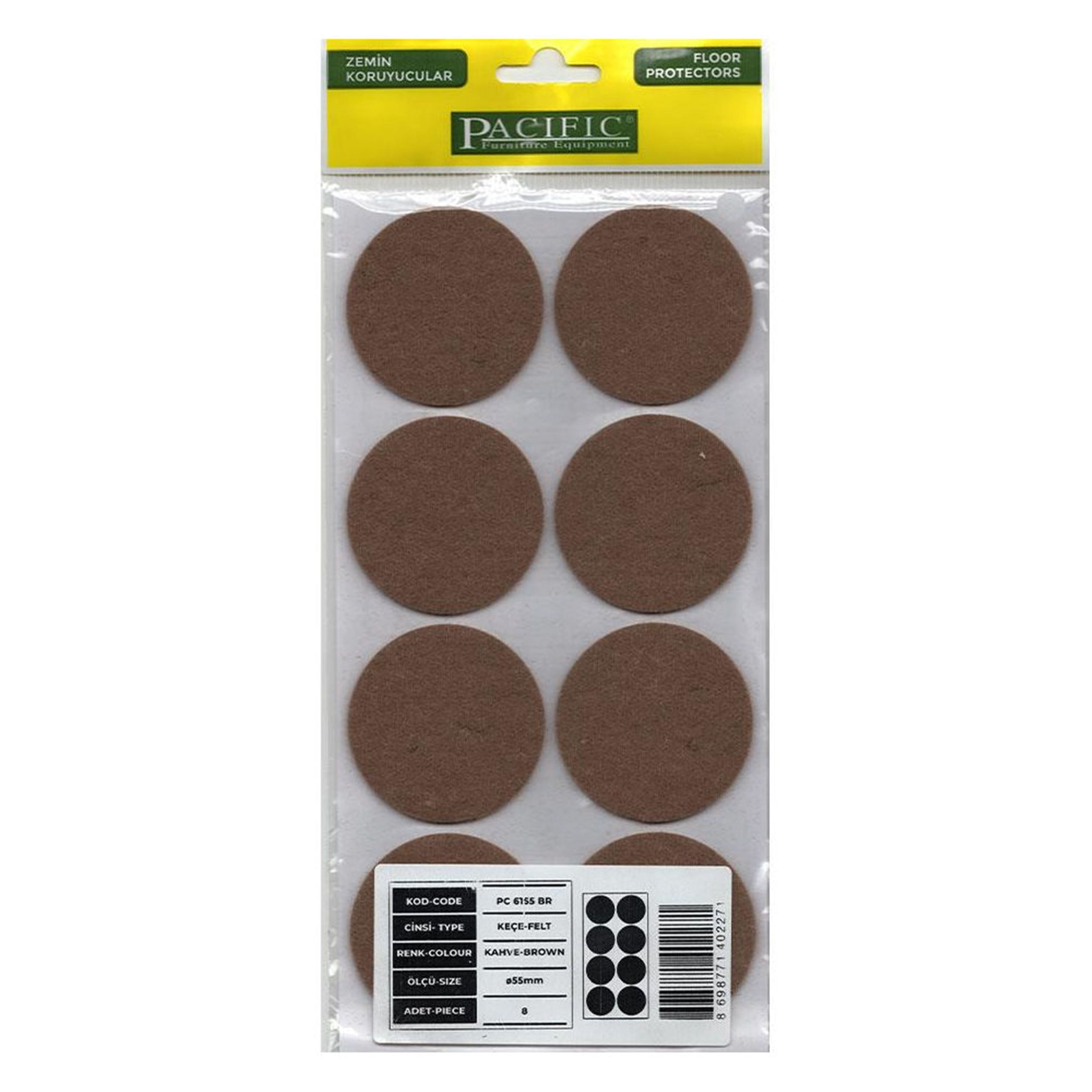 Pacific Kahve Rengi Ø55 mm Keçe (PACIFIC.PC6155BR)