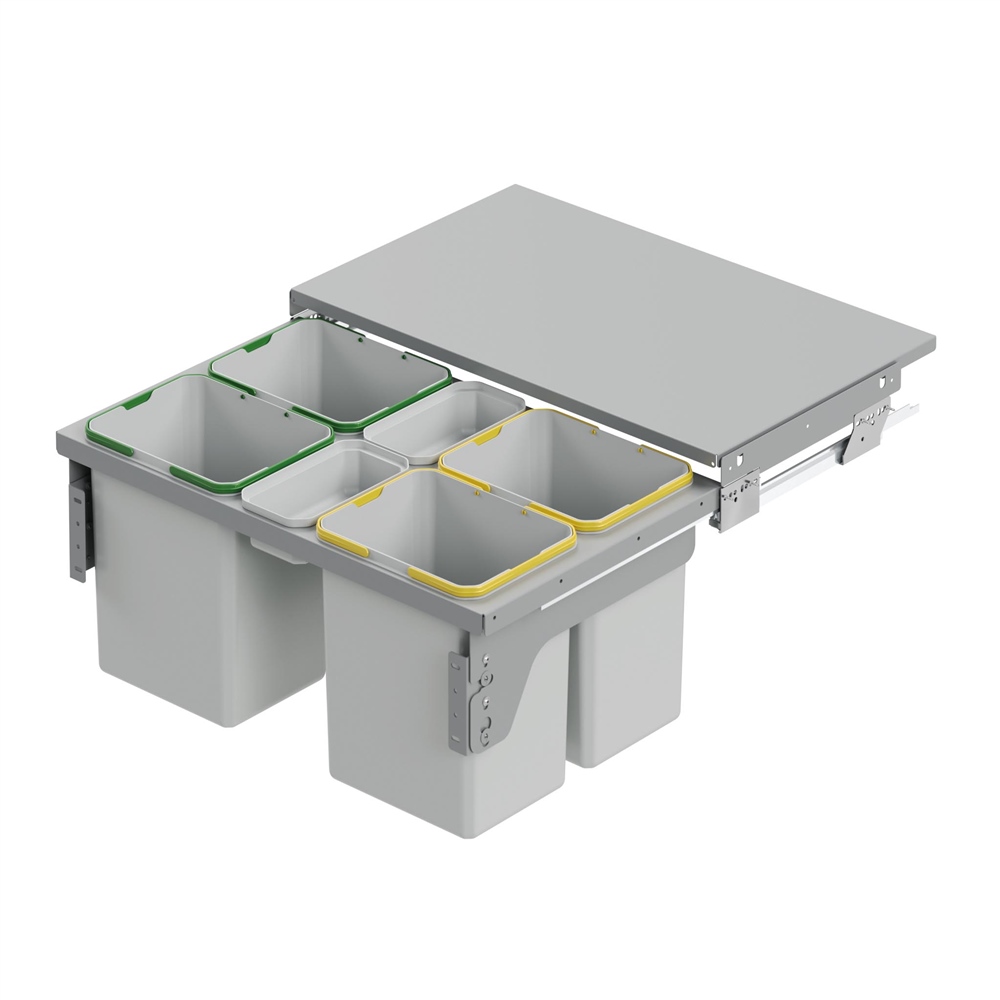 Starax Gri Kapağa Monte Çöp Kovası Frenli (S-2385-G)