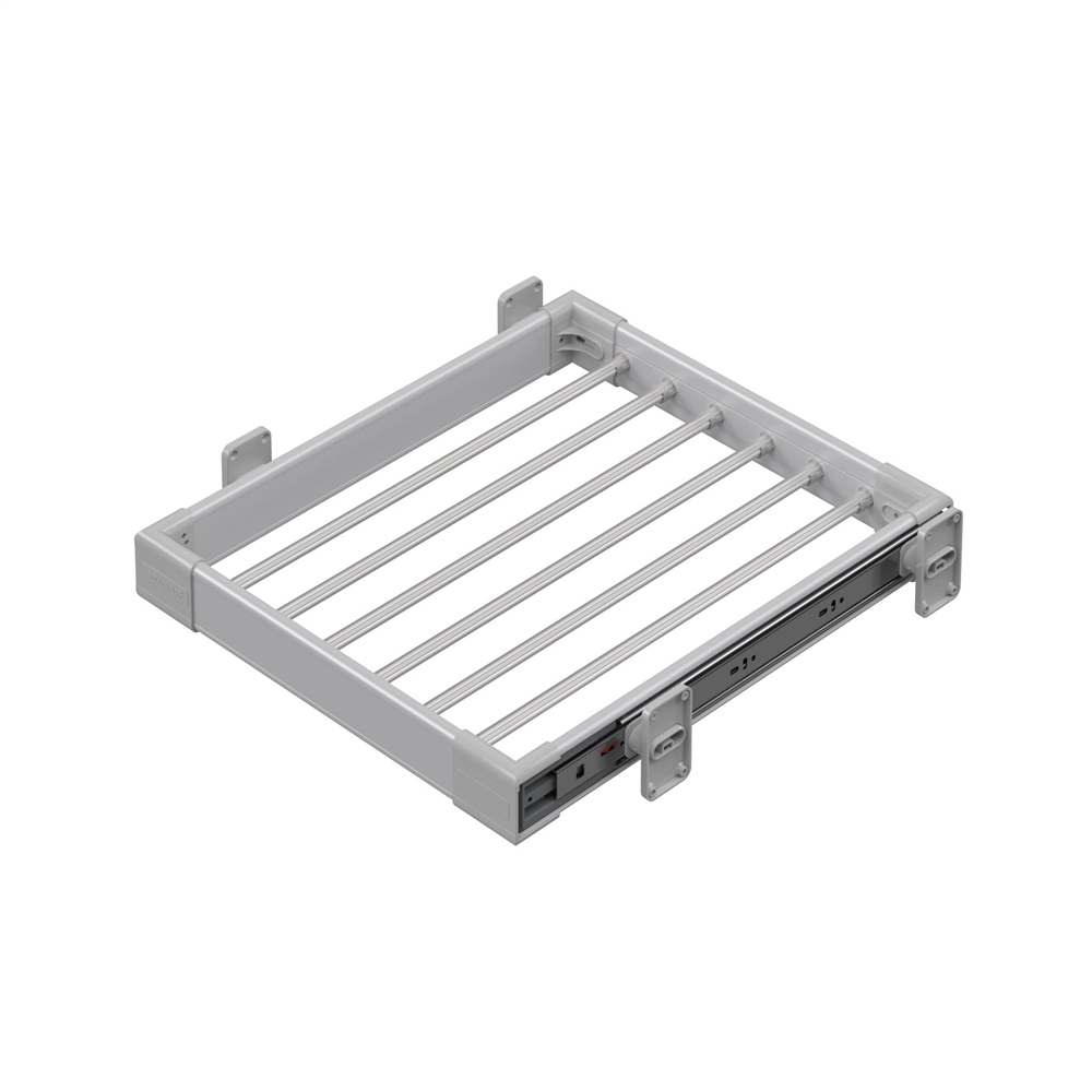 Starax Gri Tavan Bağlantılı Teleskopik Raylı Alüminyum Pantolonluk (S-6203-G)