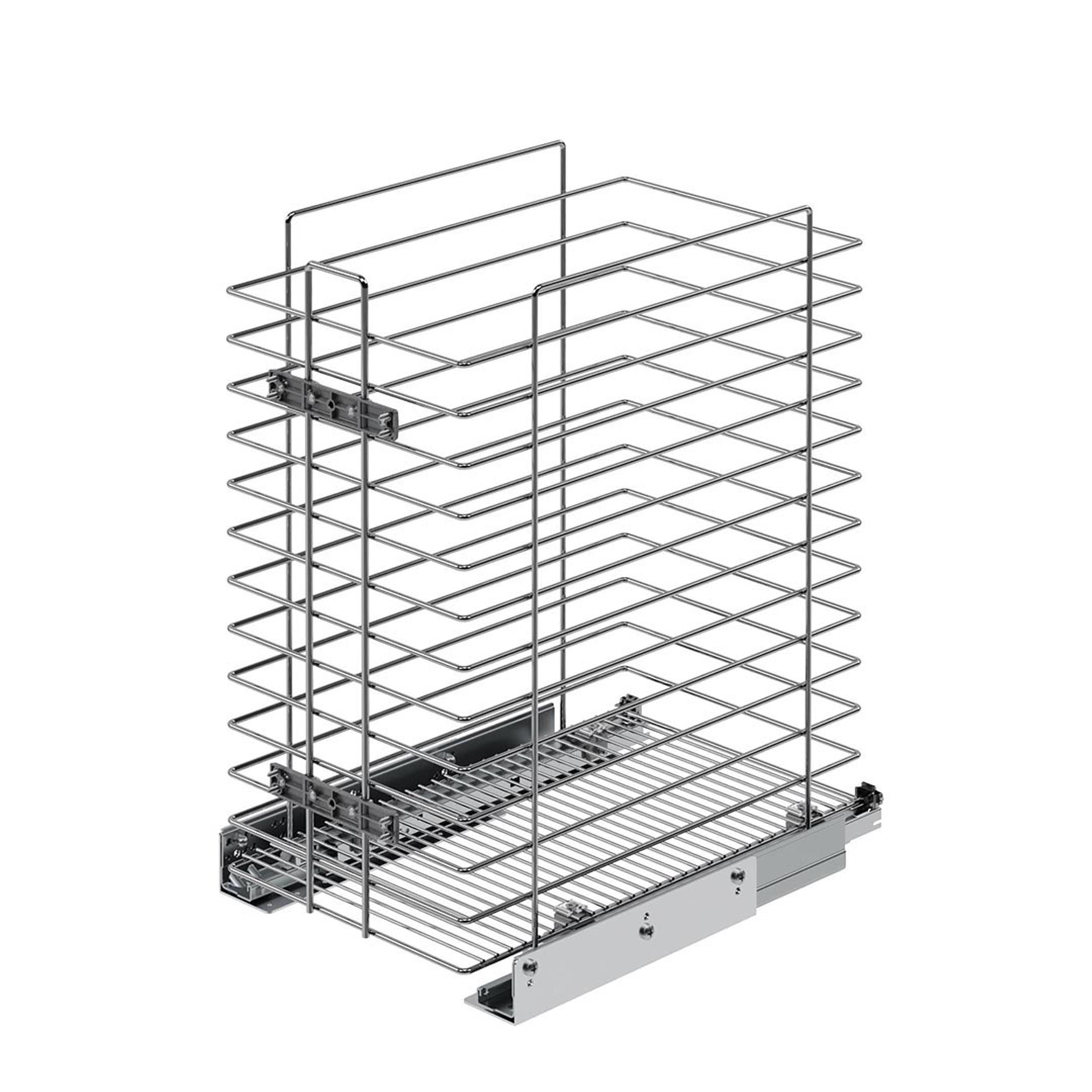 Starax Krom Gizli Raylı Çamaşır Sepeti (S-8053-C)