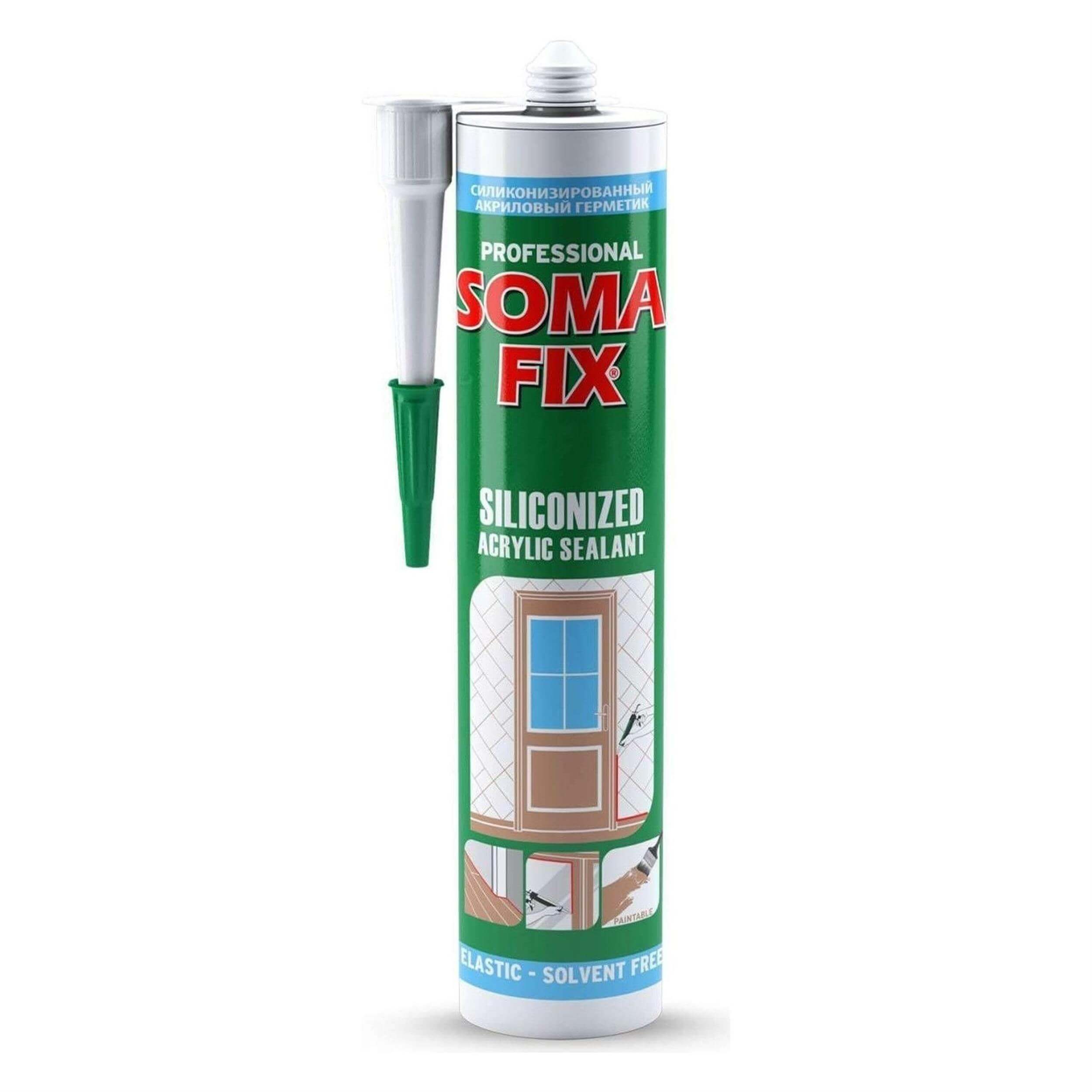 Somafix Siyah 500 gr / 310 ml Akrilik Mastik (SOMAFIX.S122)