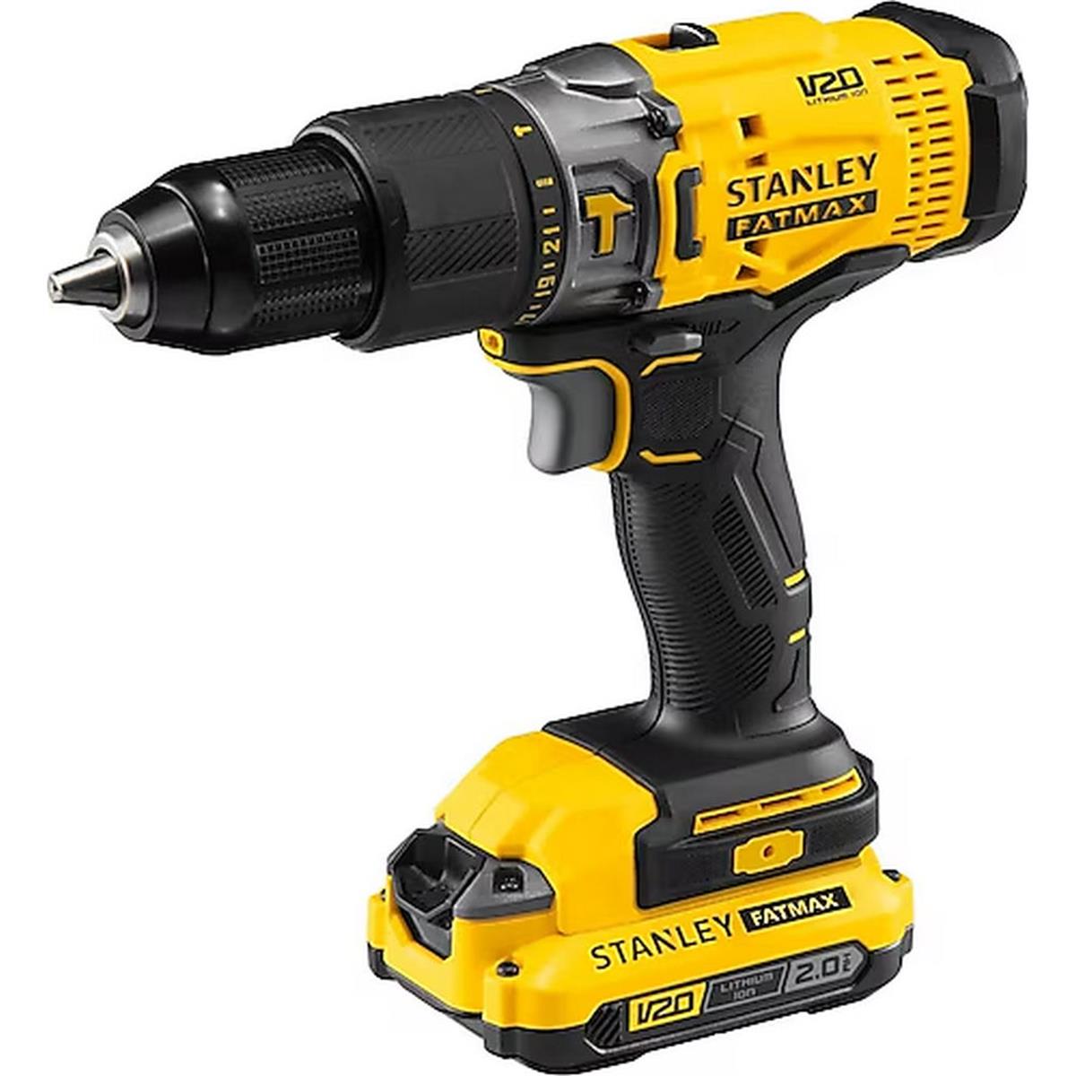 Stanley SCD718D2K 18V 2.0 Ah V20 Çift Akülü Darbeli Matkap (STD.971595800)