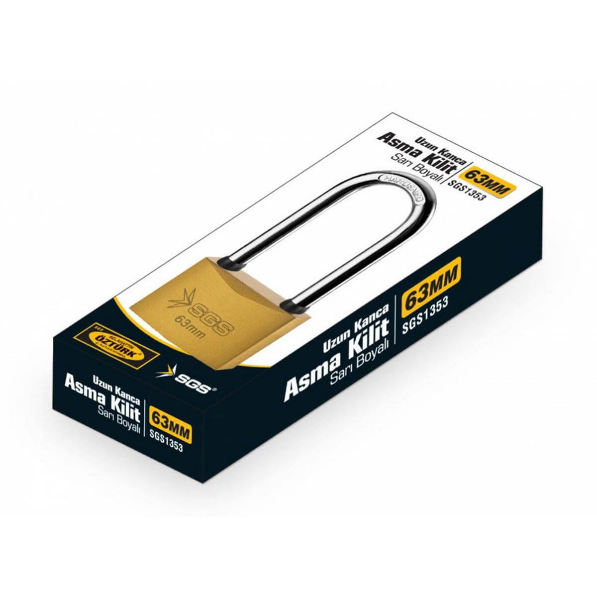 STD Asma Kilit Sarı Uzun Kancalı 50 mm (STD.963073800)