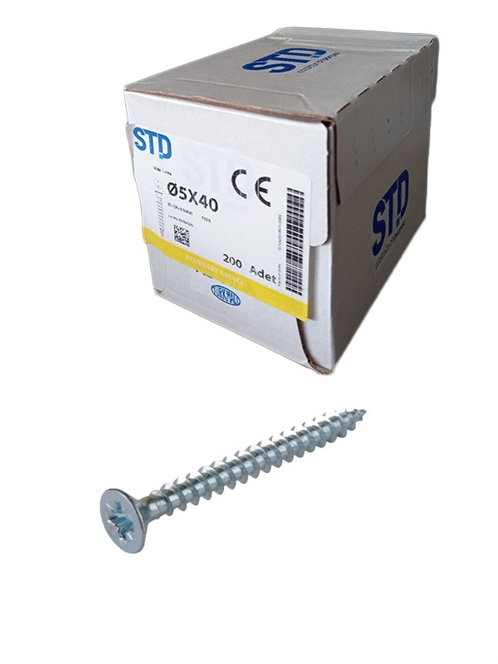 STD 5,0x40 Çinko Sunta Vidası (200 Adet) (STD.900015700)