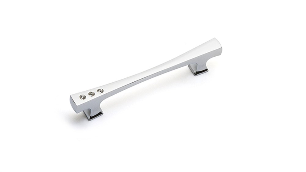 System Krom Swarovski Taşlı 128 mm Çekme Mobilya Kulpu (SY4251 0128 CR-SW8)