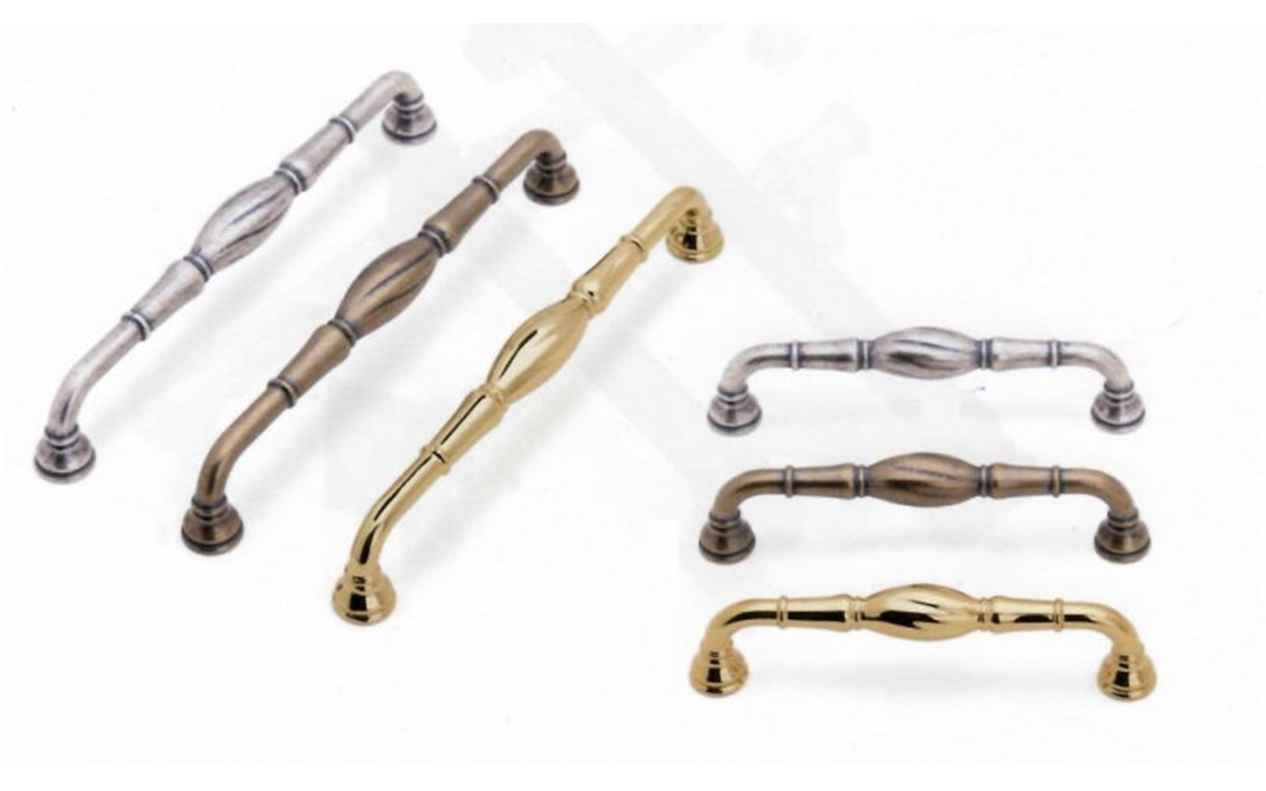 System Antik Sarı Vibrasyon Mat 128 mm Çekme Mobilya Kulpu (SY4477 0128 AVM)