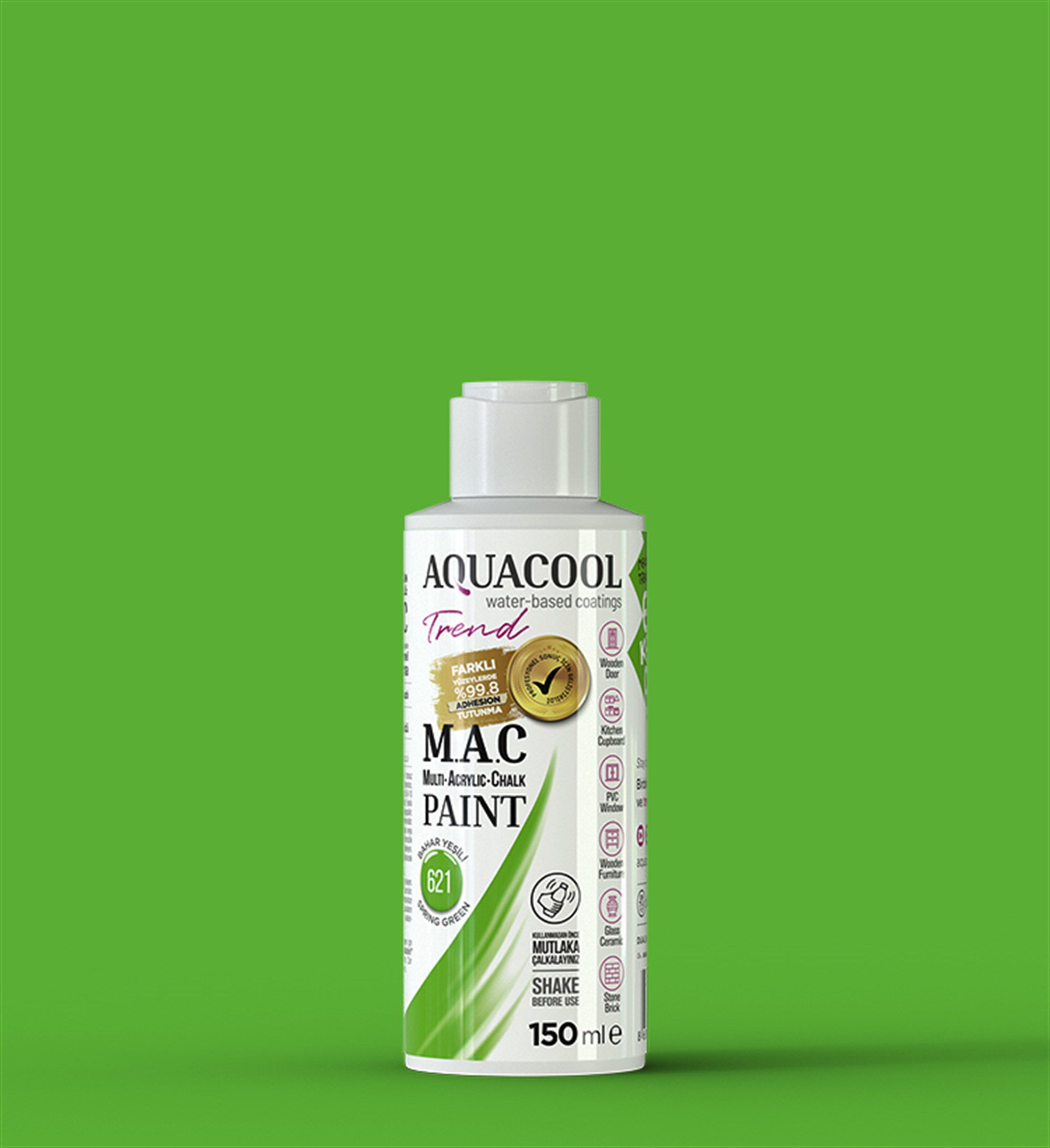 Aqua Cool Bahar Yeşili 150 Ml. Trend Mac Hobi Boyası (T-0621/0,15)