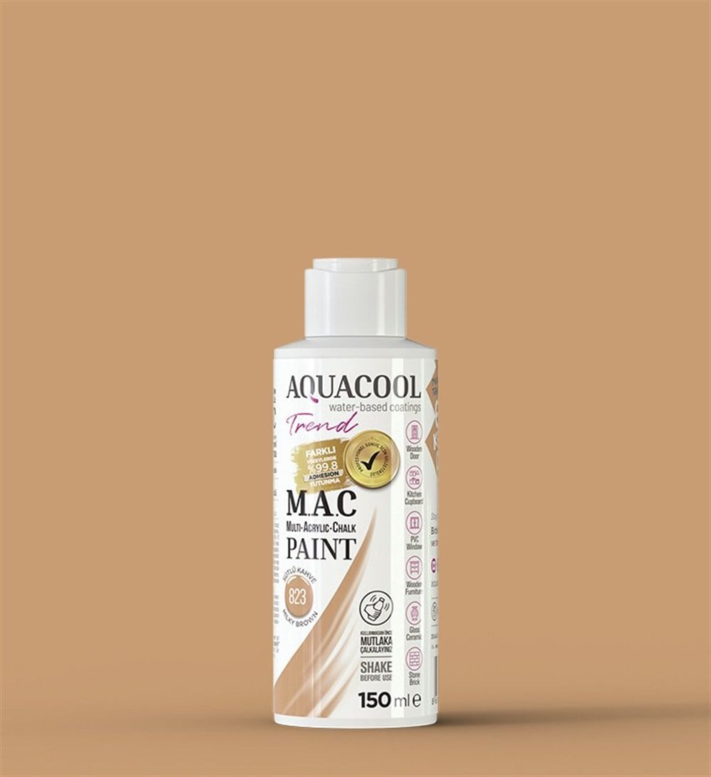 Aqua Cool Sütlü Kahve 150 Ml. Trend Mac Hobi Boyası (T-0823/0,15)