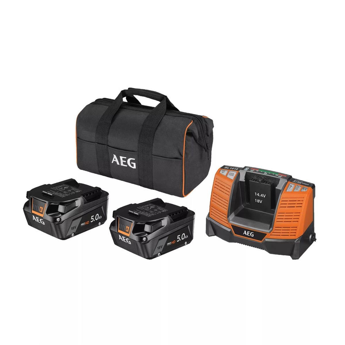 AEG LL1850SHD 2x5 Ah Yedek Akü + Şarj Cihazı (T4935478945)