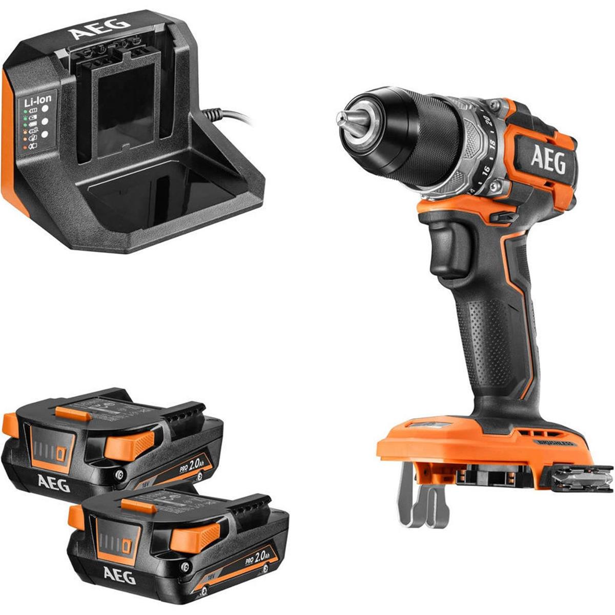 AEG BSB 18SBL-202C 18 V Çift Akülü 2 Ah Darbeli Matkap (T4935480056)