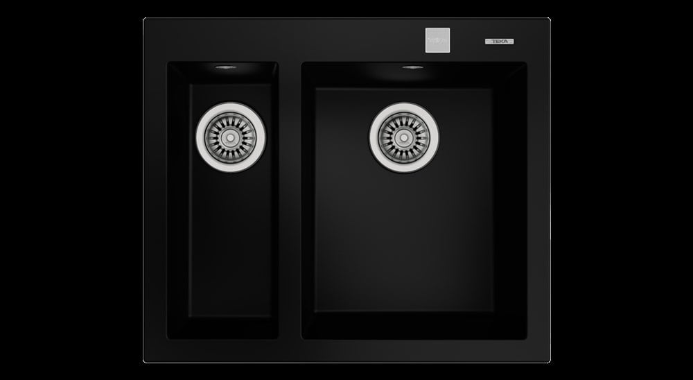 TEKA Siyah Forsquare 590 TG 1,5 Gözlü Damlalıksız Granit Eviye (TEKA.115260019)