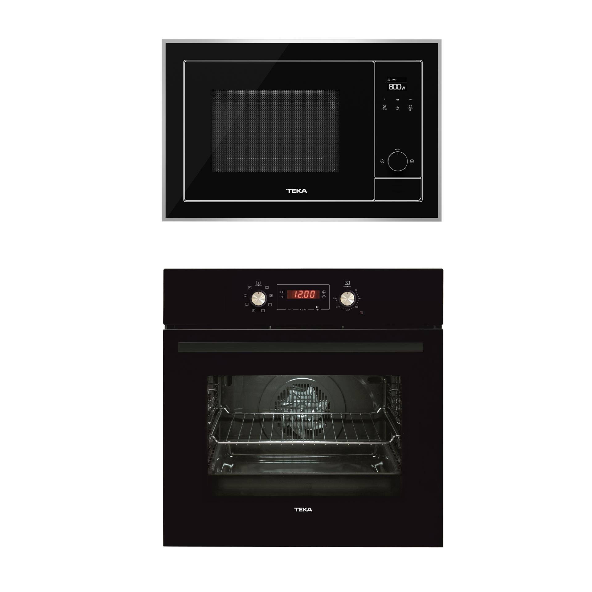 TEKA Siyah Cam Ankastre Set (2' Li Set)