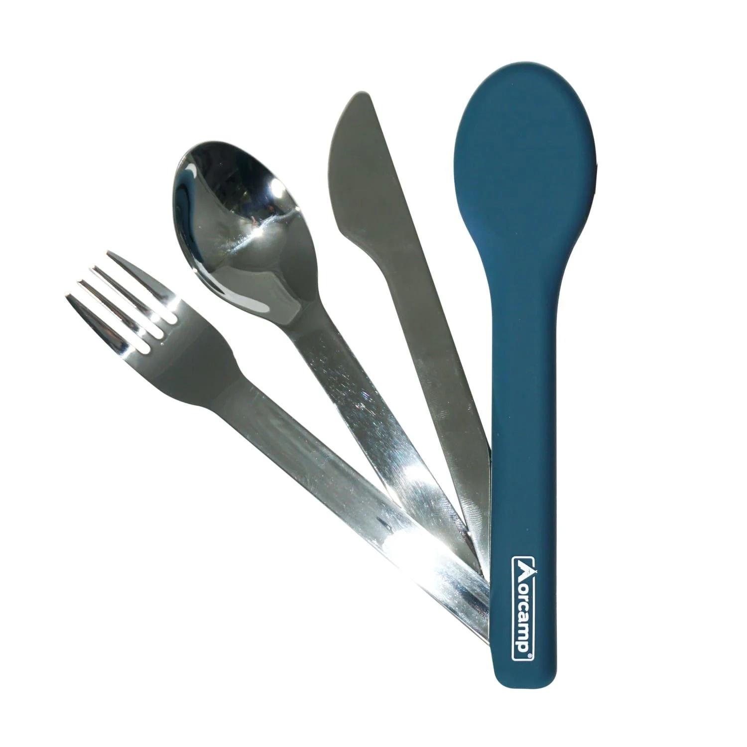Orcamp Mavi Çatal Kaşık Bıçak Seyehat Seti (TM.15.00.0151)
