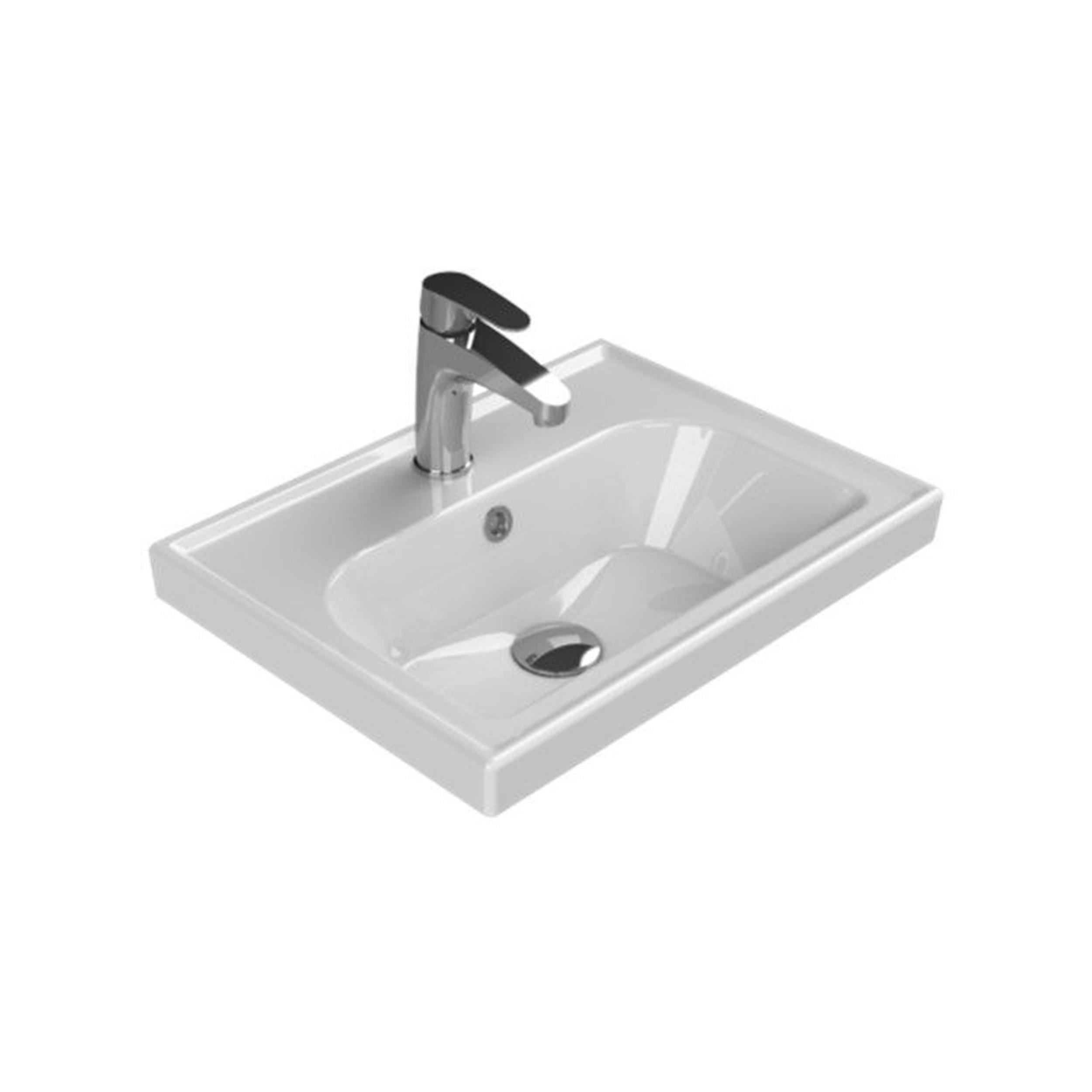 Cerastyle 50x38 cm Frame Etajerli Lavabo (TURKUAZ.030900-u)