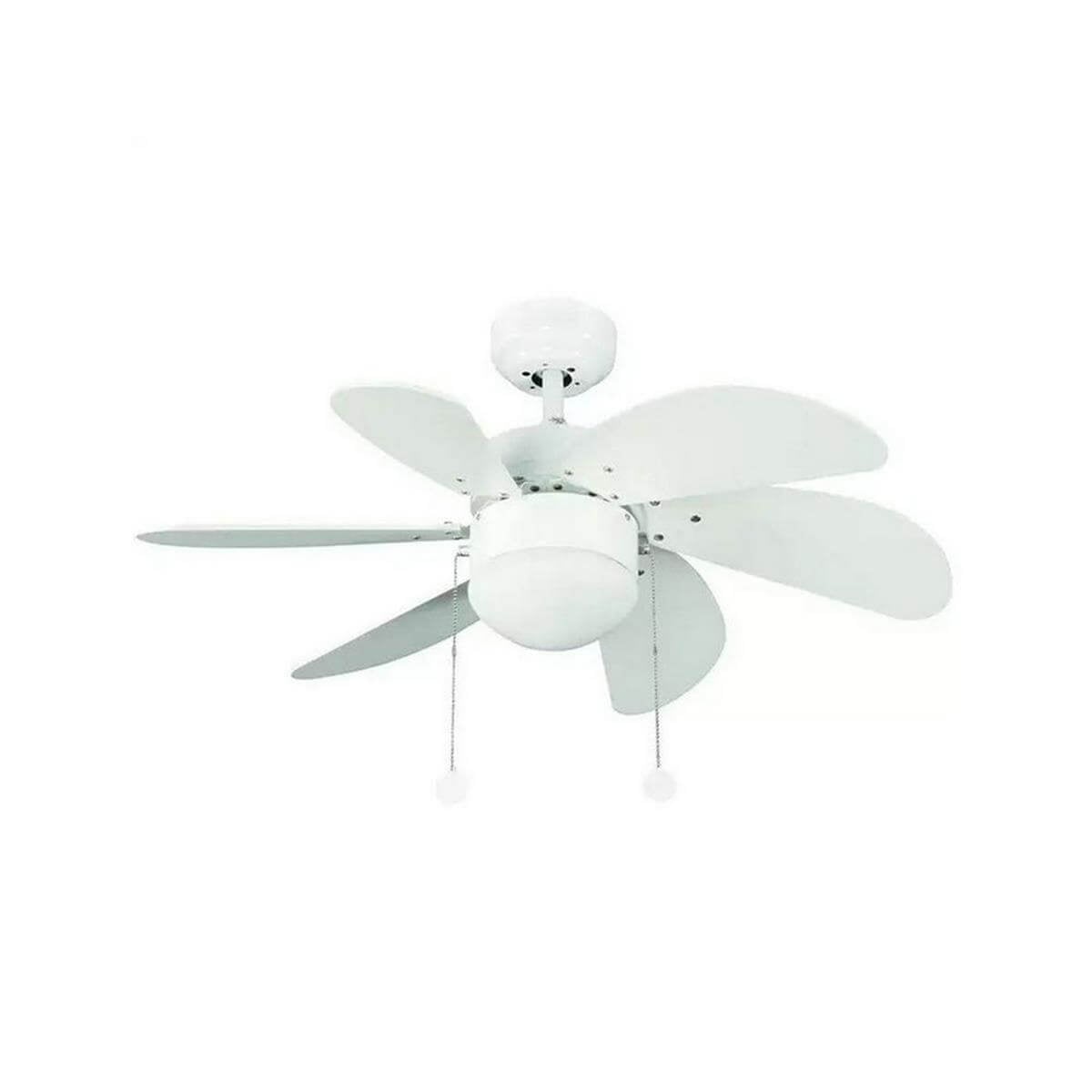 Vanti Beyaz Dekoratif Ahşap Desenli 60 Watt KCF281 5 Pervaneli Tavan Vantilatörü (VANTİ.KCF281)