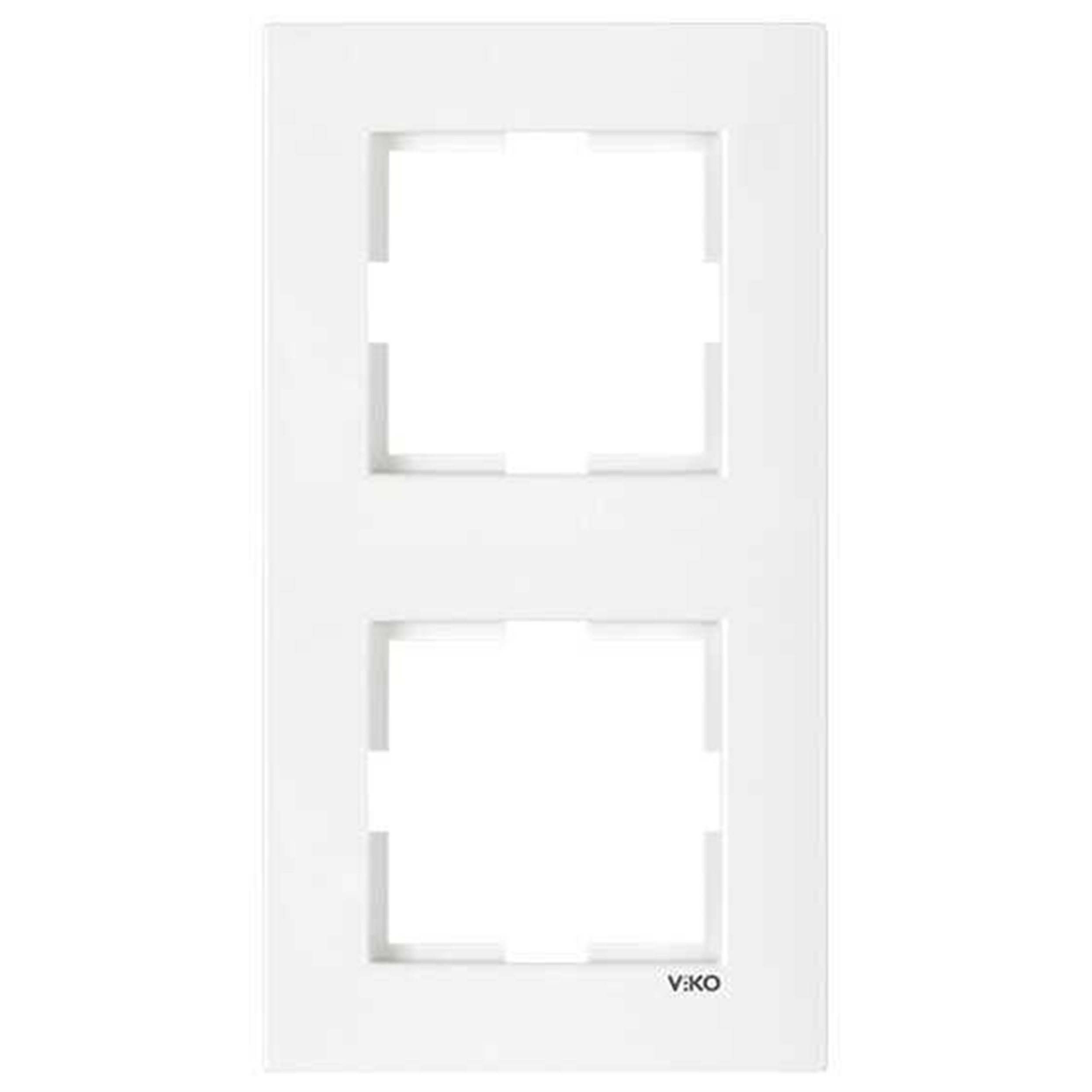 VİKO Beyaz Karre İkili Çerçeve (VİKO.90960201)