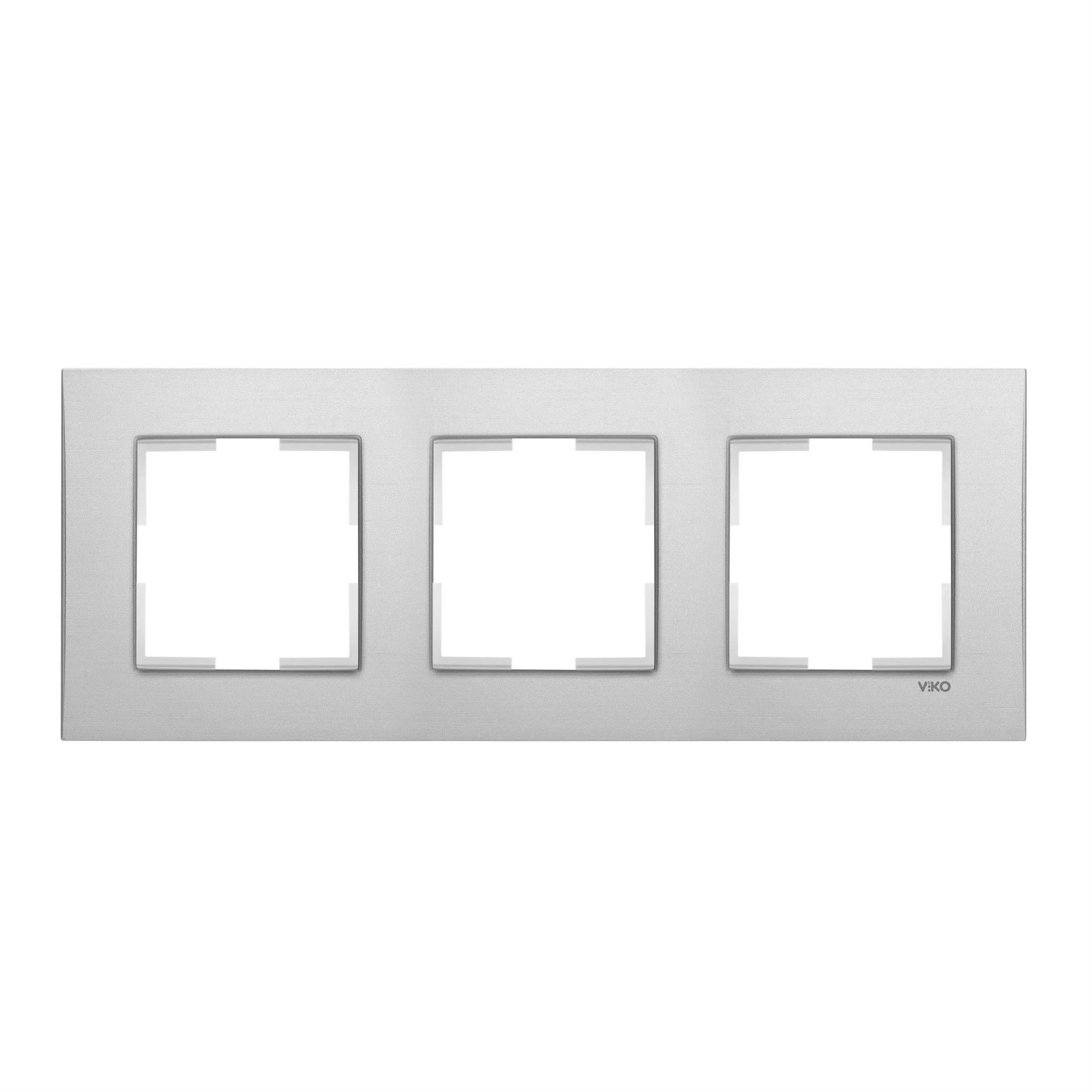 VİKO Gümüş Novella Üçlü Eloksal Çerçeve (VK-92092323)