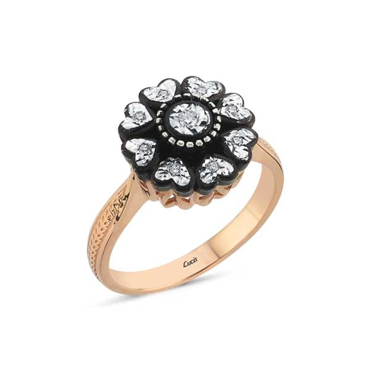 0.05 Karat Elmas Gül Yüzük L057670