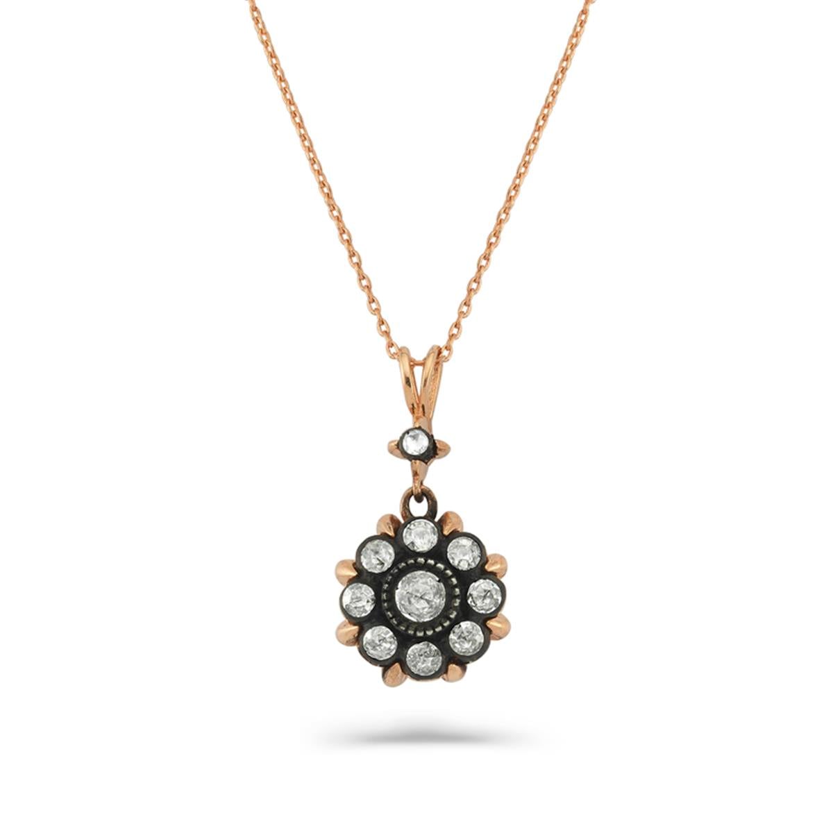 0.34 Karat Elmas Gül Kolye L048272