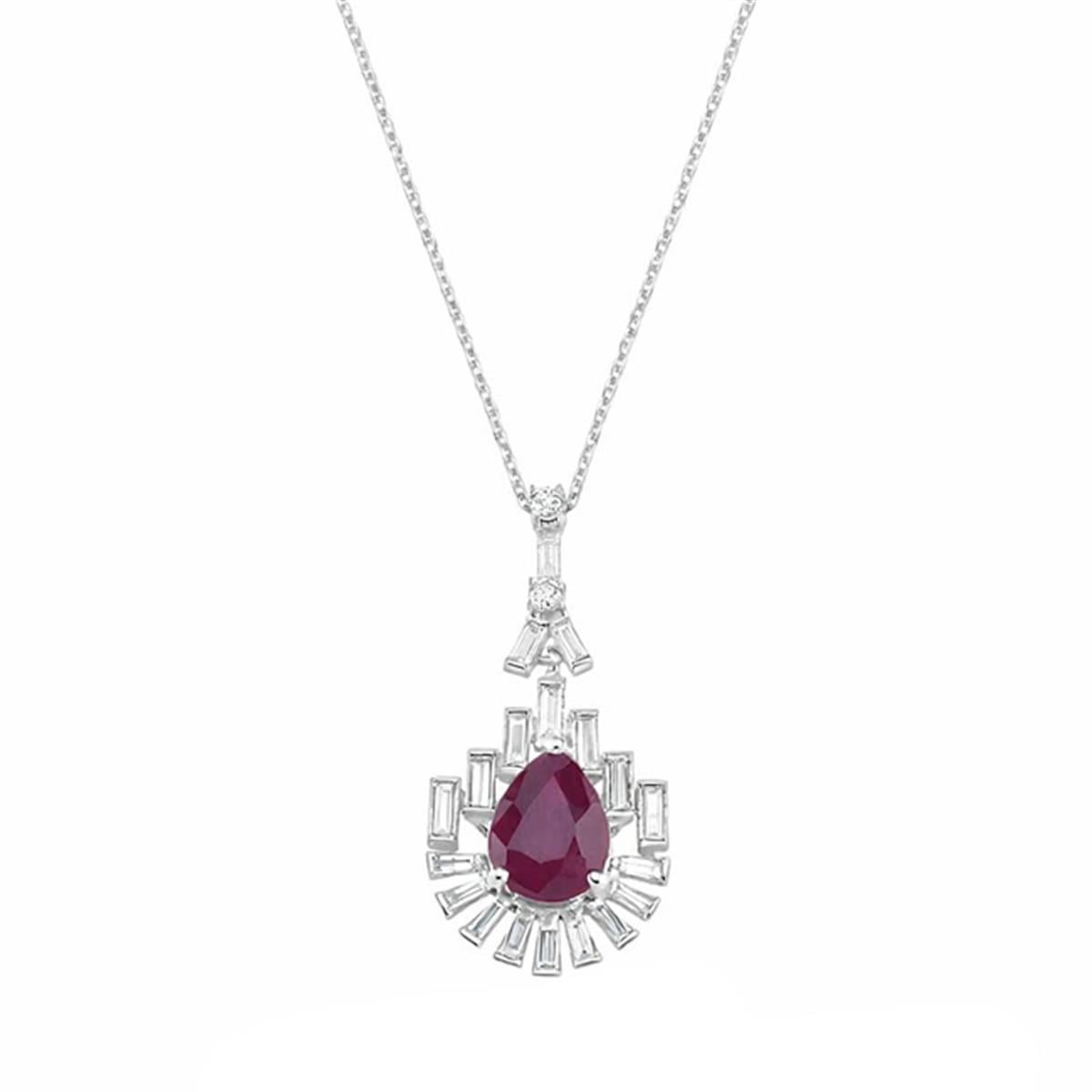 0.45 Karat Pırlanta Renkli Kolye L063747