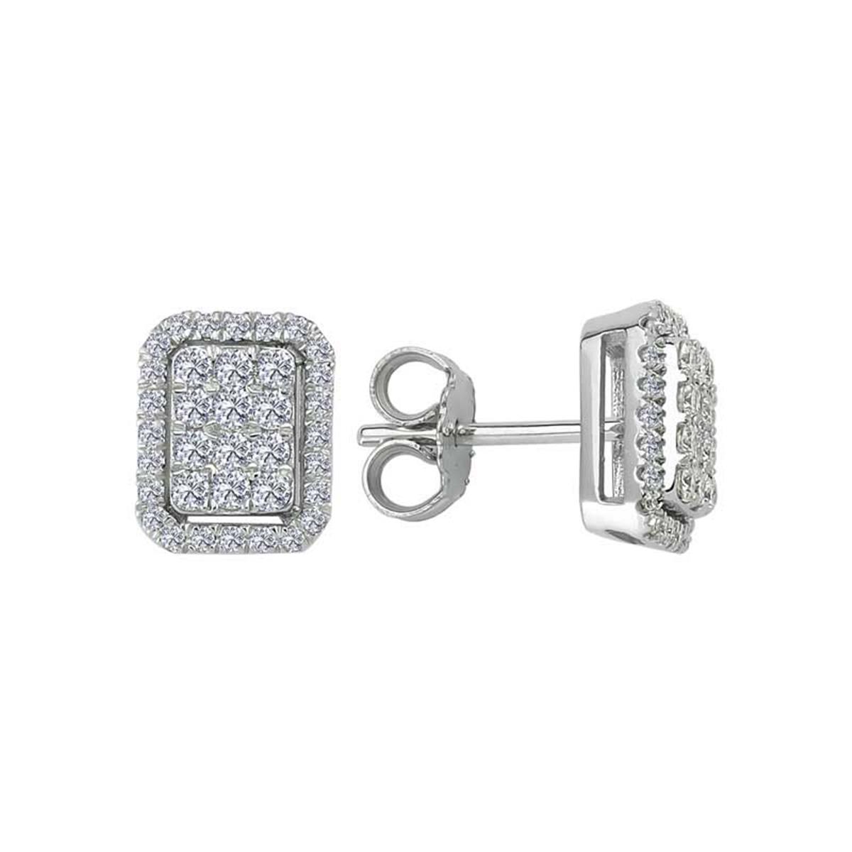 0.84 Karat Pırlanta Violet Küpe L063497