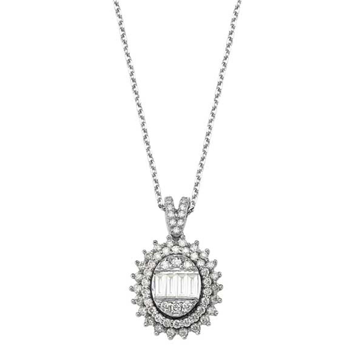 0.58 Karat Pırlanta Baget Kolye L063288