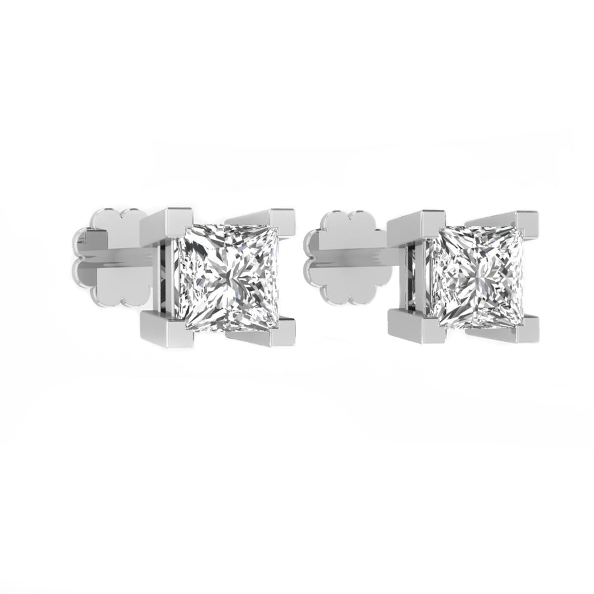 0.85 Karat Pırlanta Tektaş Küpe L062835