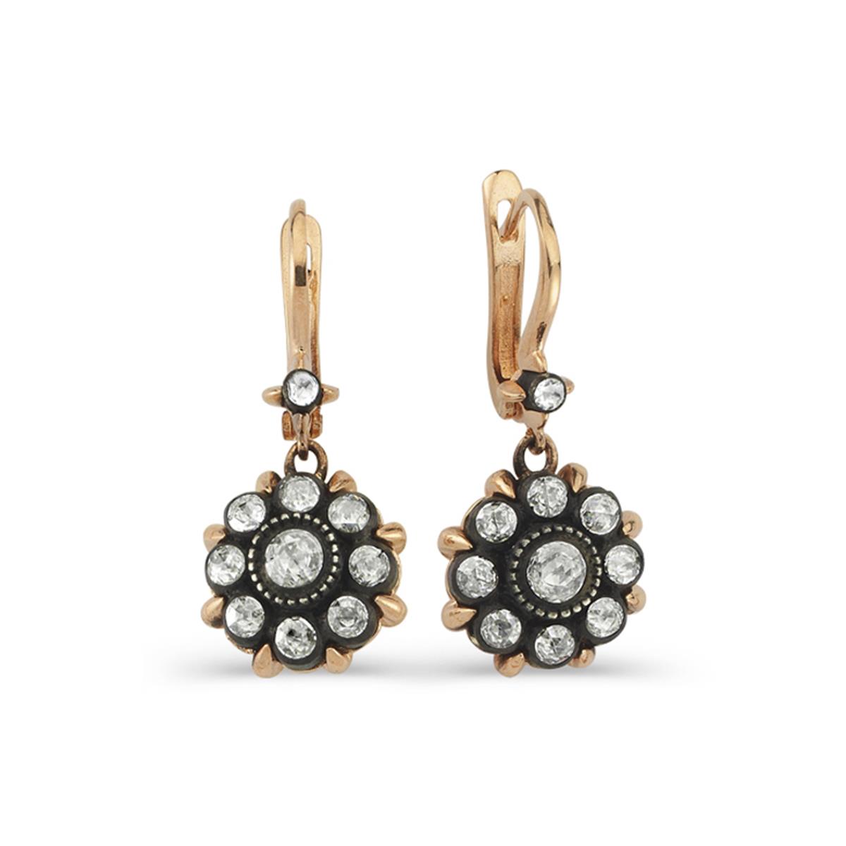 0.57 Karat Elmas Gül Küpe L050865