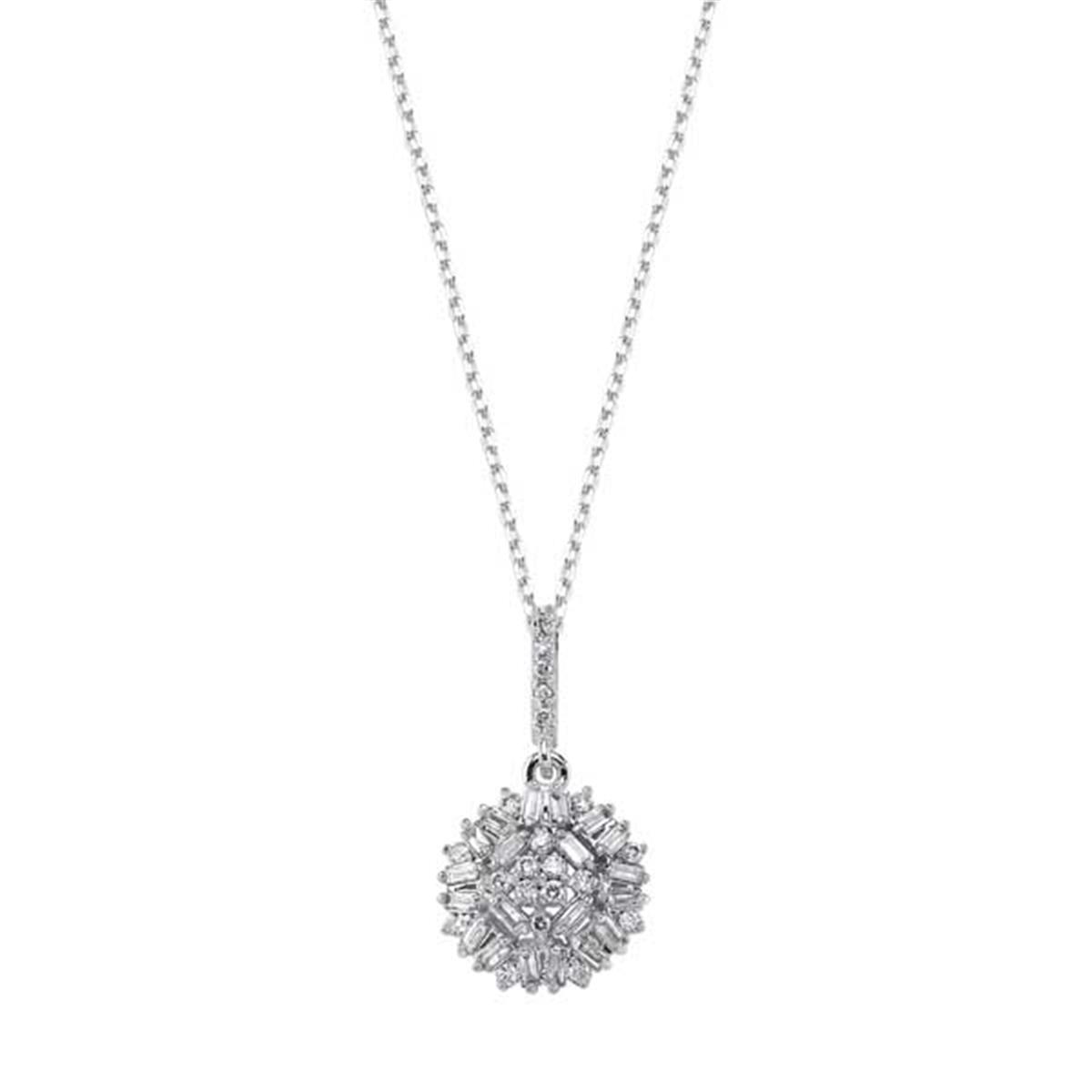 0.23 Karat Pırlanta Baget Kolye L063454
