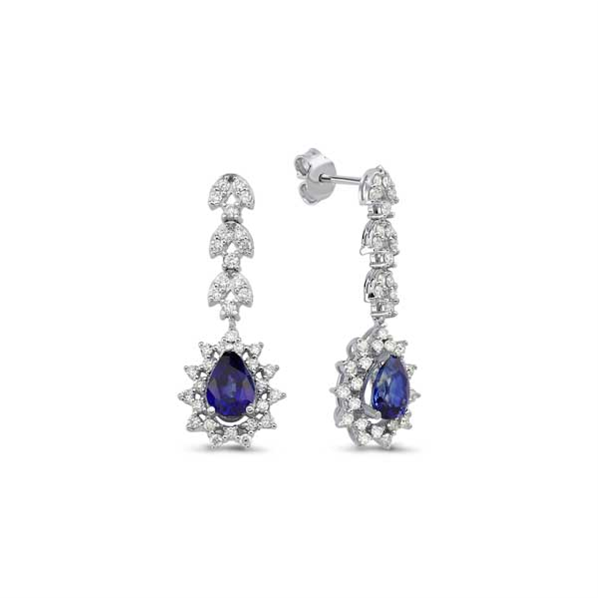 0.45 Karat Pırlanta Renkli Küpe L063847