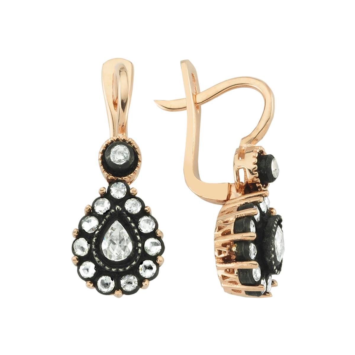 0.45 Karat Elmas Gül Küpe L060071