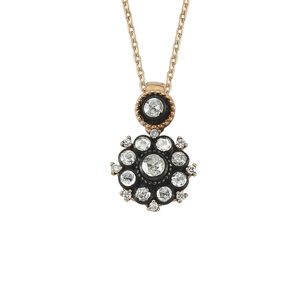 0.27 Karat Elmas Gül Kolye L057539