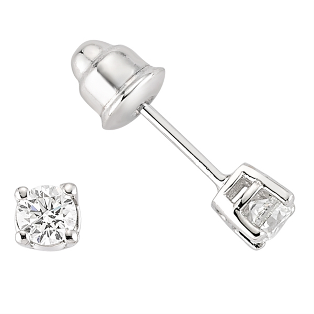 0.09 Karat Pırlanta Tektaş Küpe L058710