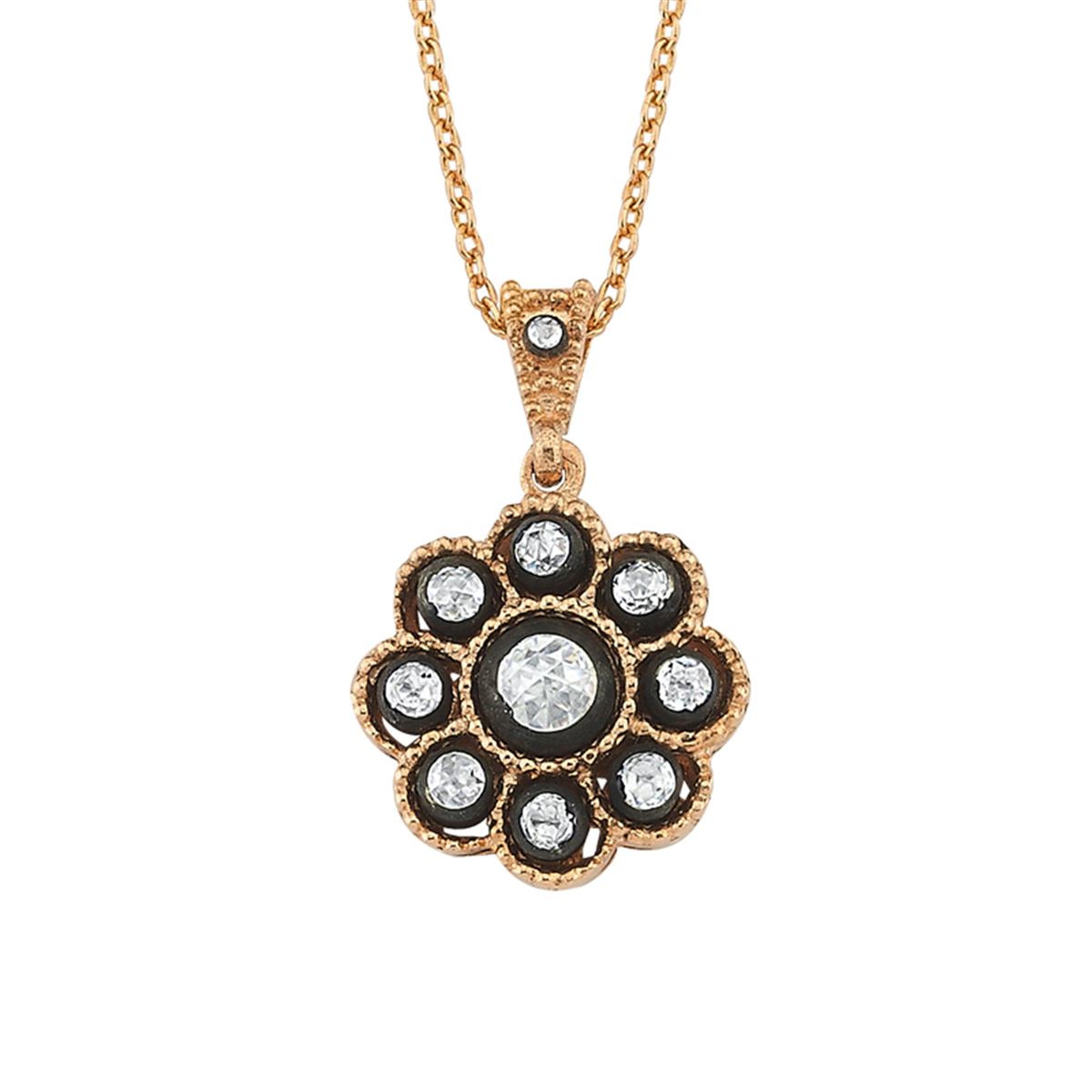 0.17 Karat Elmas Gül Kolye L043101