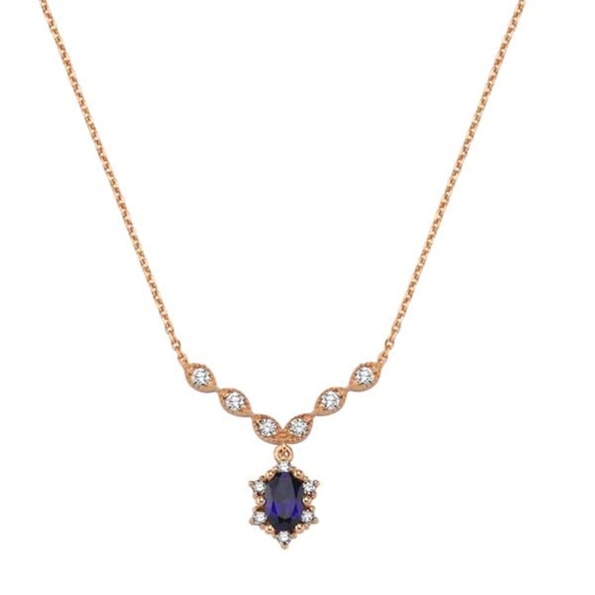 0.23 Karat Pırlanta Renkli Kolye L063630