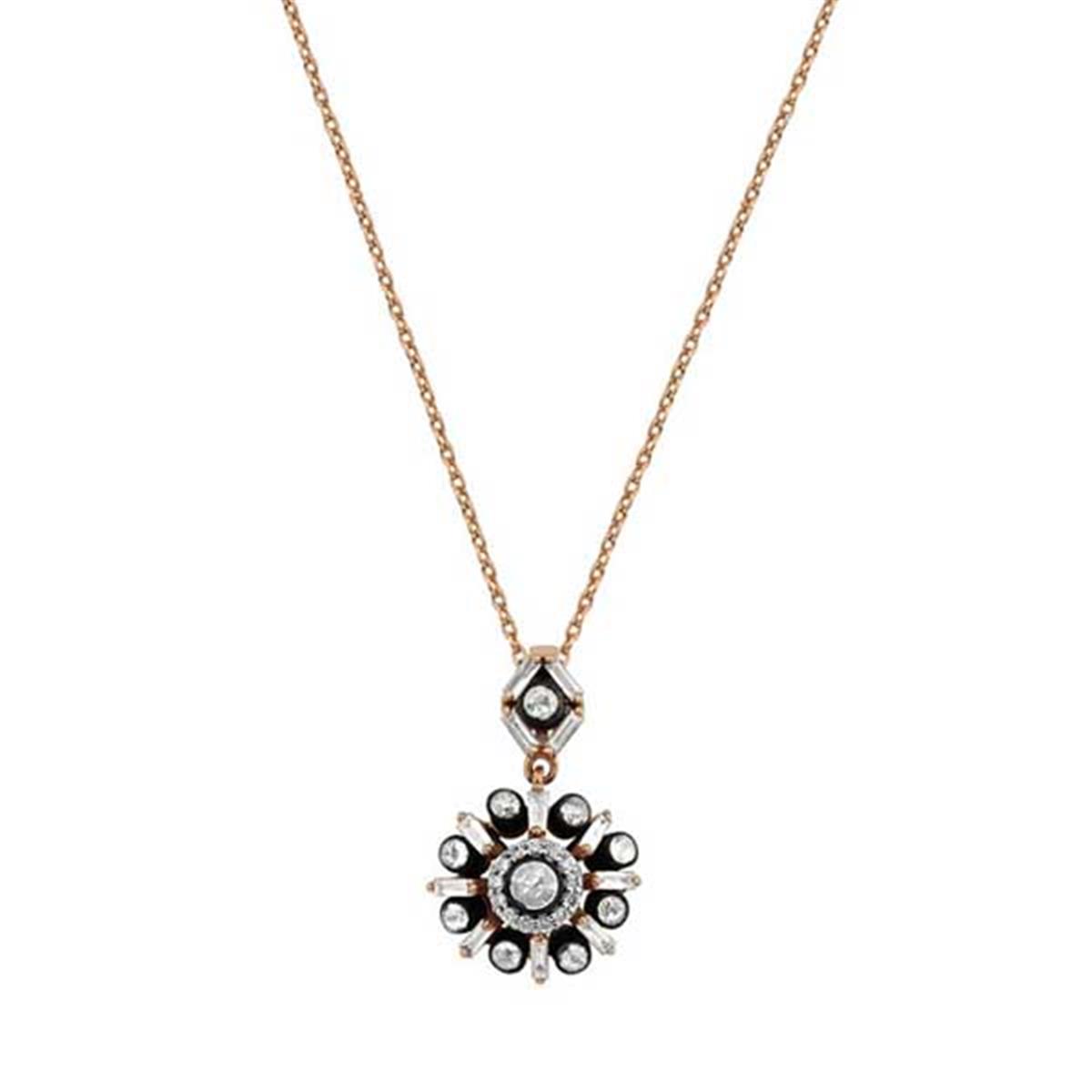 0.33 Karat Elmas Gül Kolye L053192
