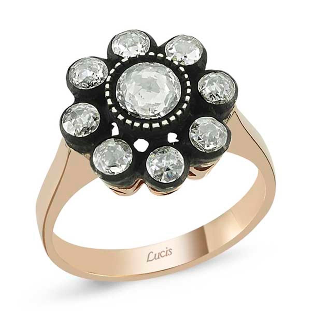 0.68 Karat Elmas Gül Yüzük L060392