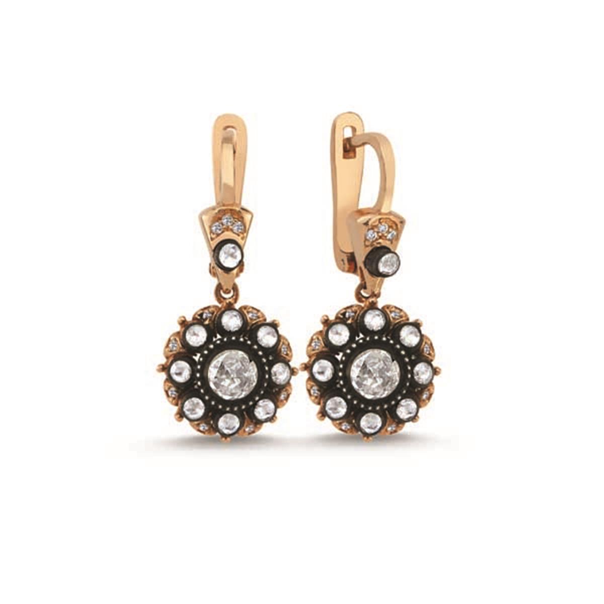 0.75 Karat Elmas Gül Küpe L053207