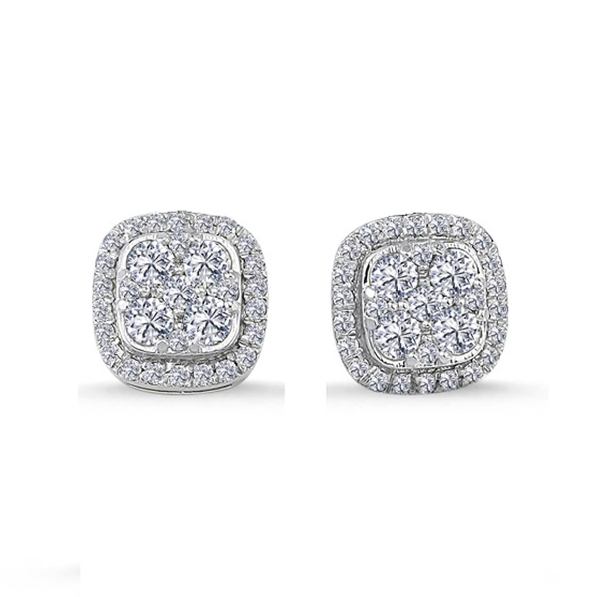 0.88 Karat Pırlanta Violet Küpe L063227