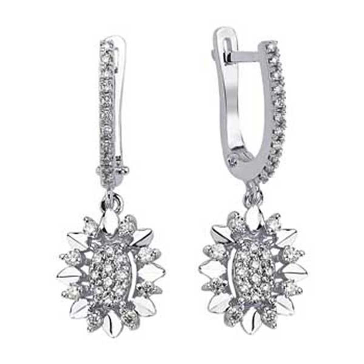 0.26 Karat Pırlanta Violet Küpe L063458