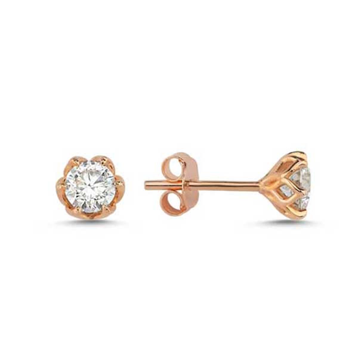 0.92 Karat Pırlanta Tektaş Küpe L063590