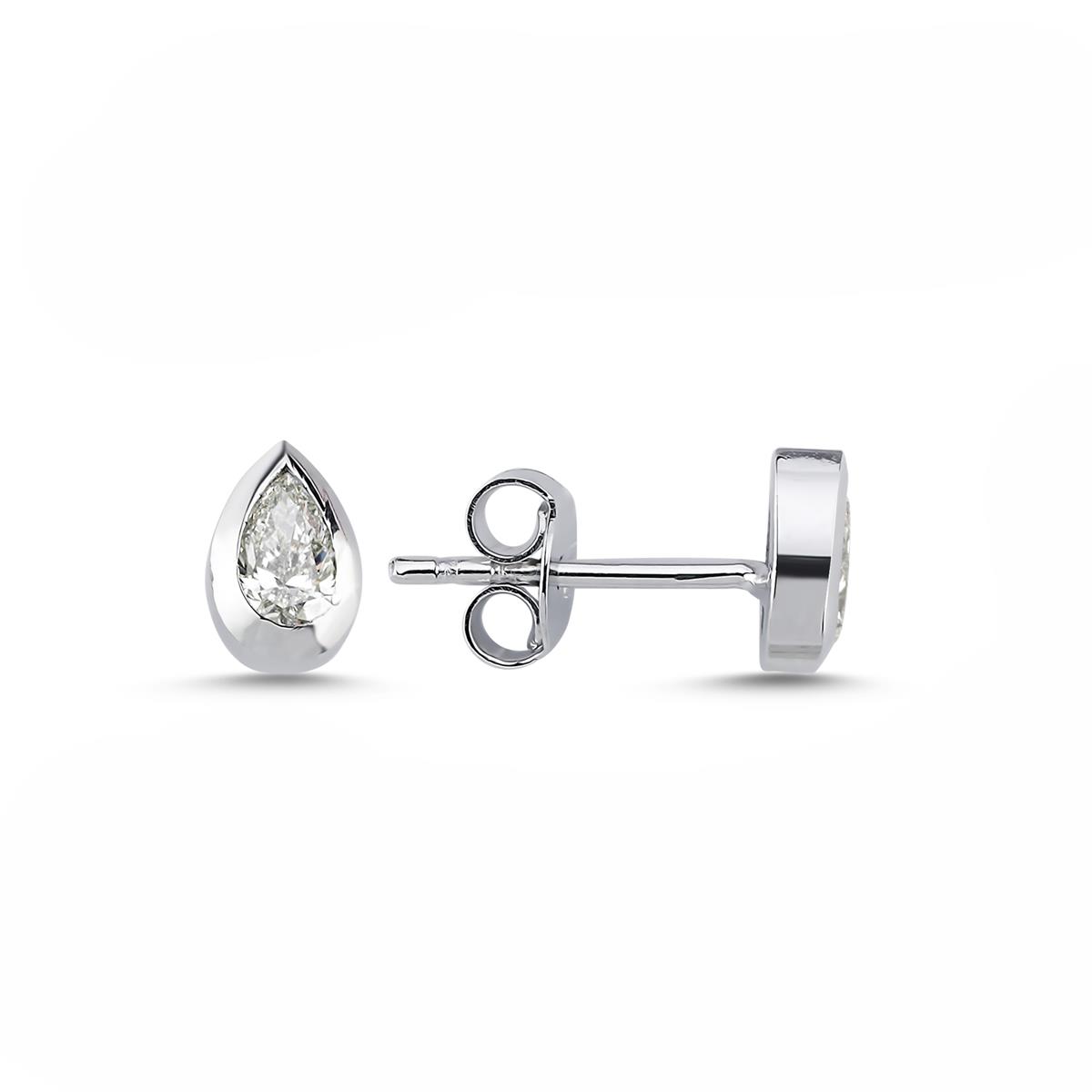 0.38 Karat Pırlanta Tektaş Küpe L063597