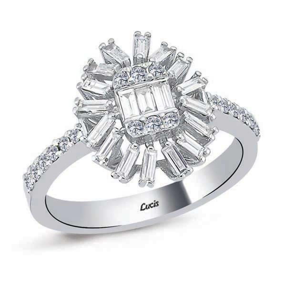 0.61 Karat Pırlanta Baget Yüzük L040035