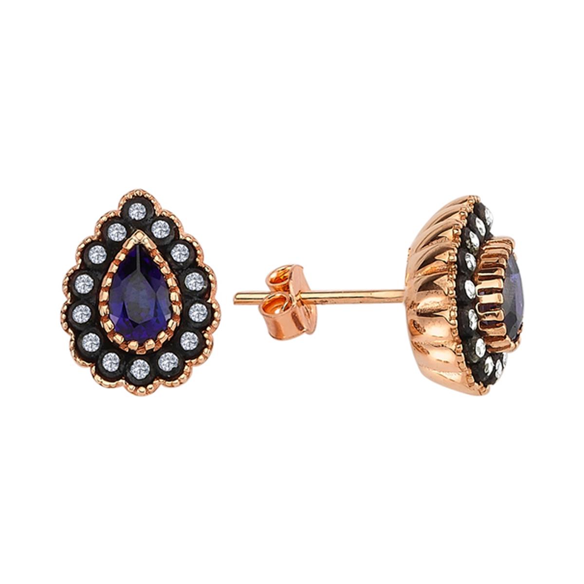 1.39 Karat Elmas Renkli Küpe L032733